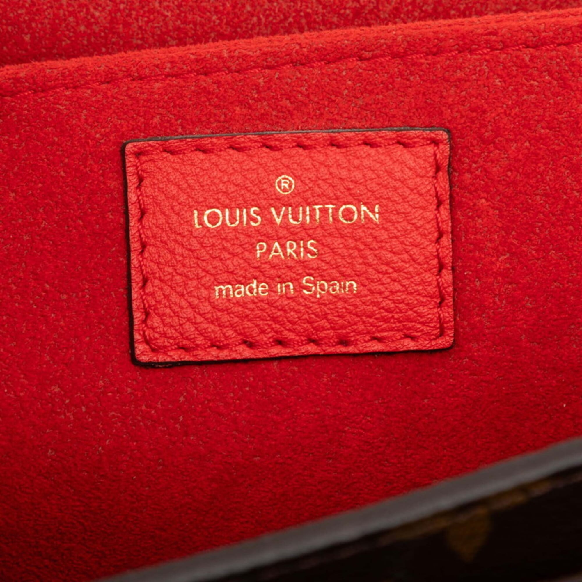 Louis Vuitton Monogram Brown Coquelicots Red Color Pvc Leather Handbag Shoulder Bag (Pre-Owned)