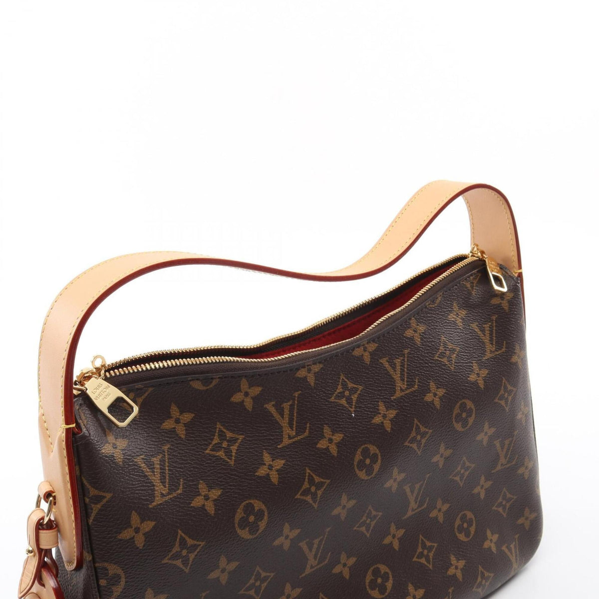 Louis Vuitton Brown Monogram Leather Handbag Shoulder Bag (Pre-Owned)