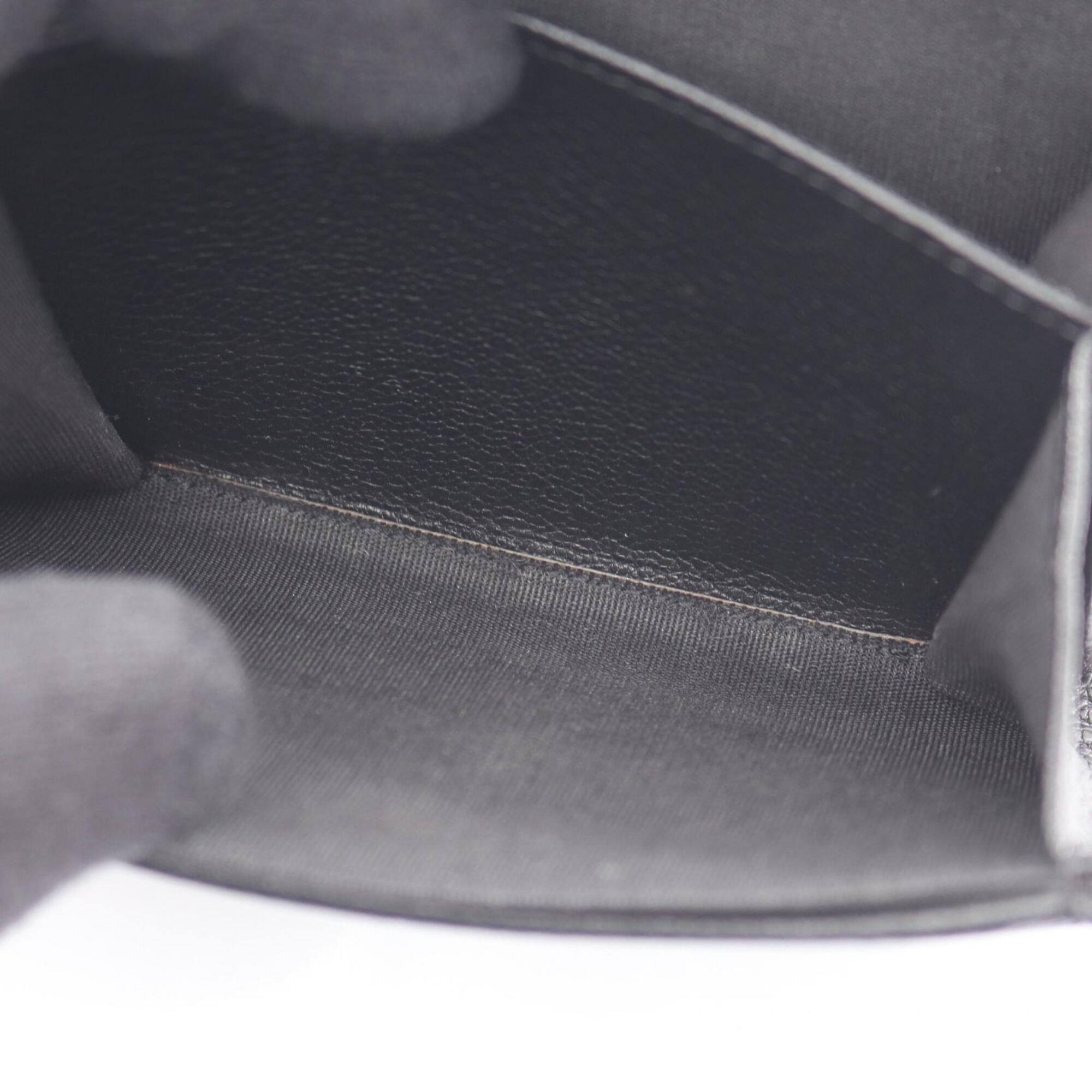 Chanel Black Leather Coin Purse/Coin Case (Pre-Owned)