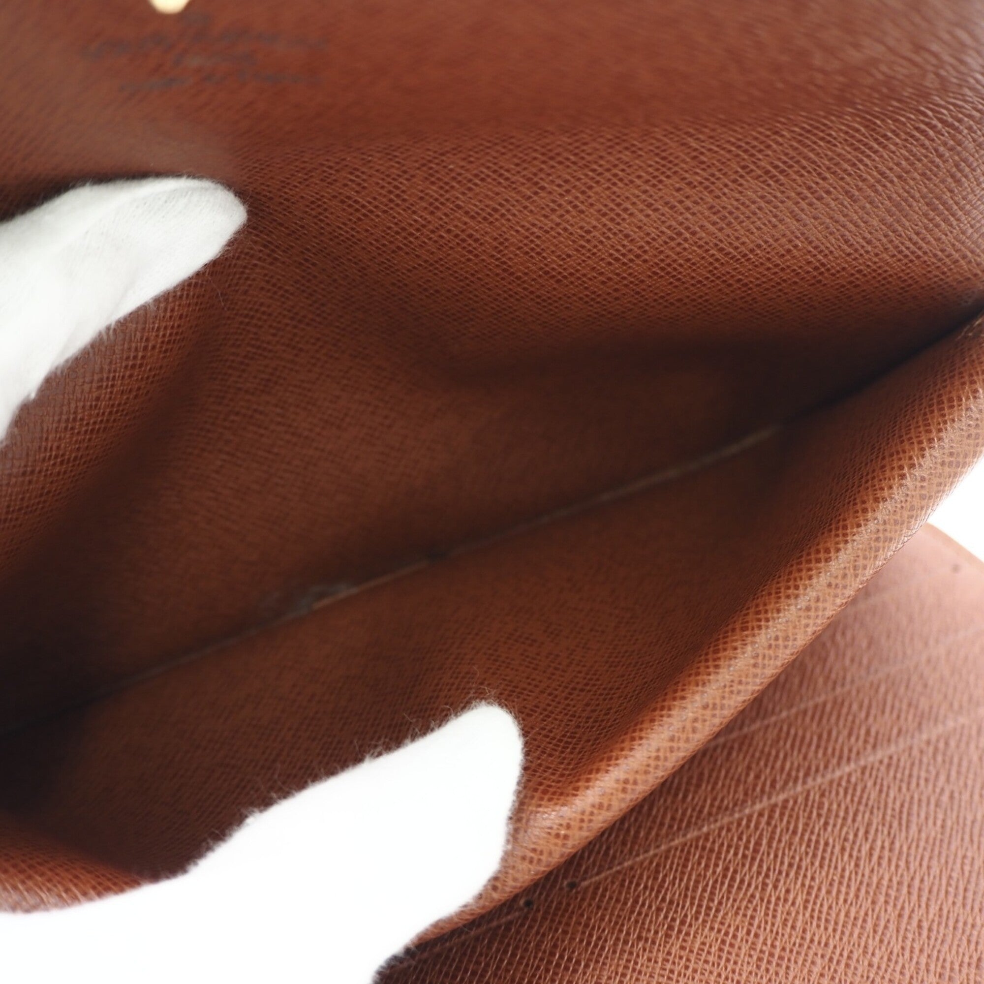 Louis Vuitton Beige Brown Coated Canvas Leather Long Wallet (Bi-Fold) (Pre-Owned)