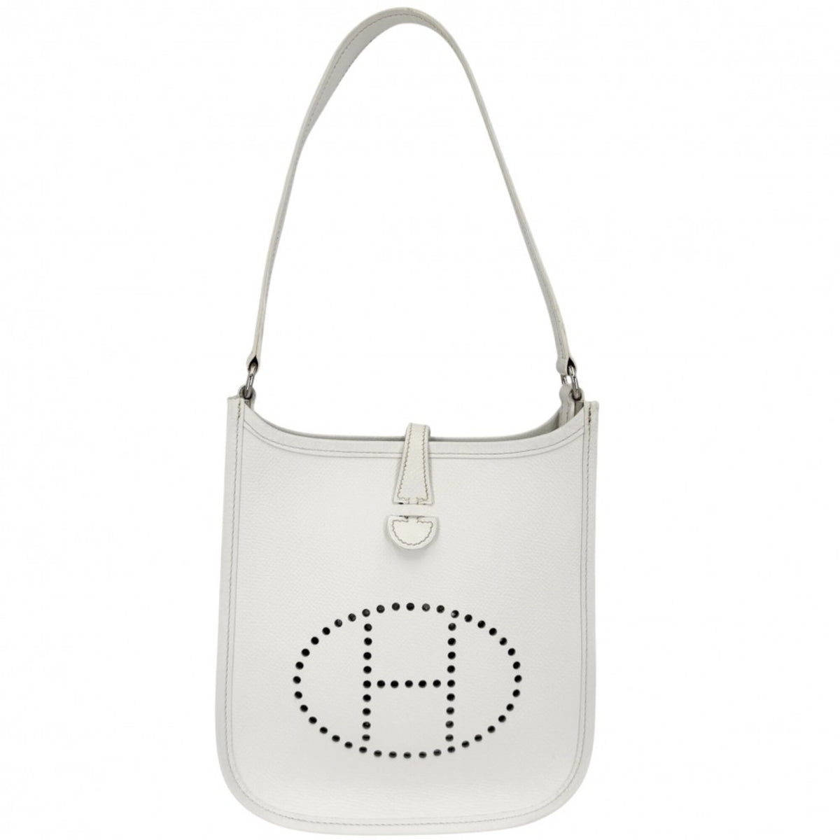 Hermes White Leather Shoulder Bag (Pre-Owned)