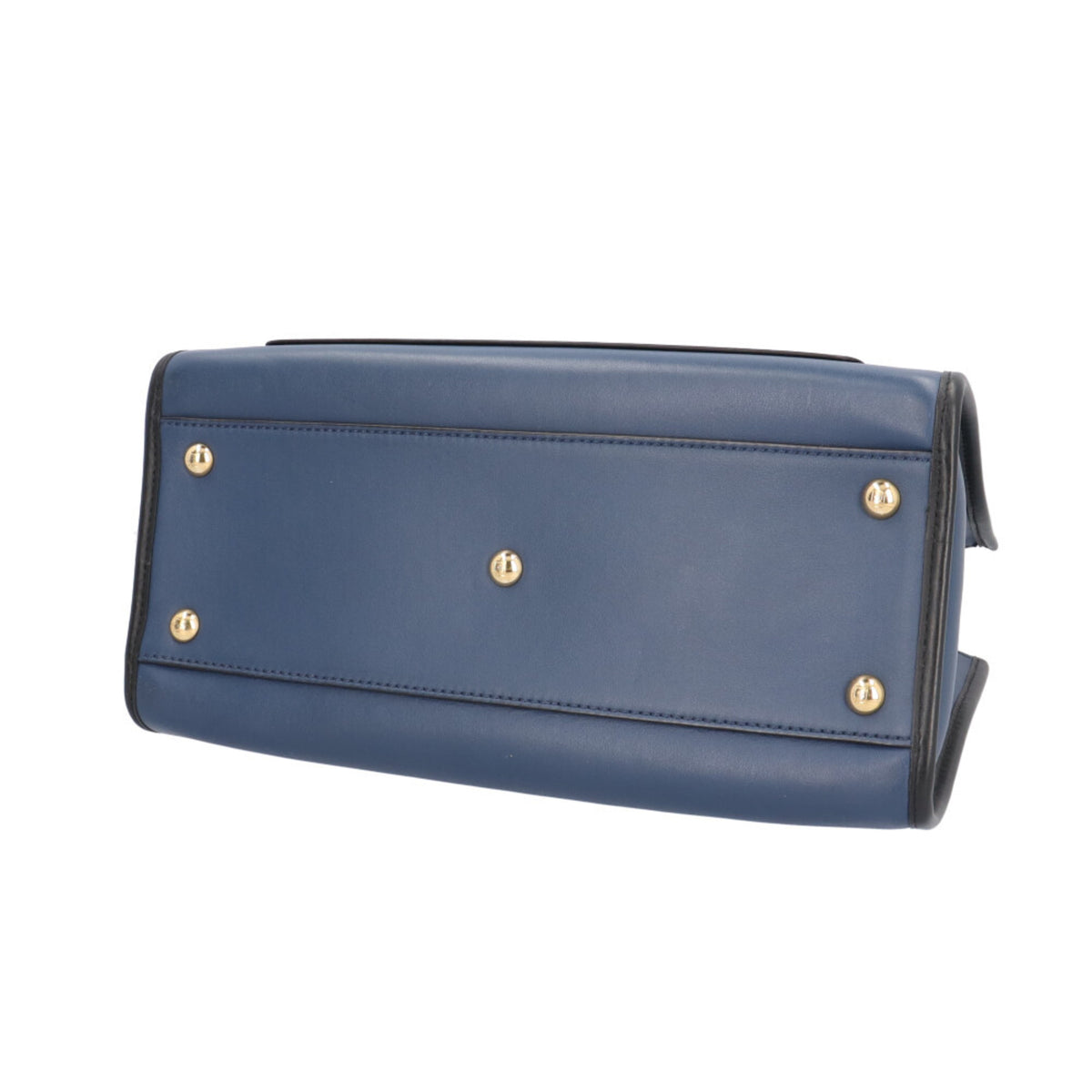 Fendi Navy Leather Shoulder Bag (Pre-Owned)