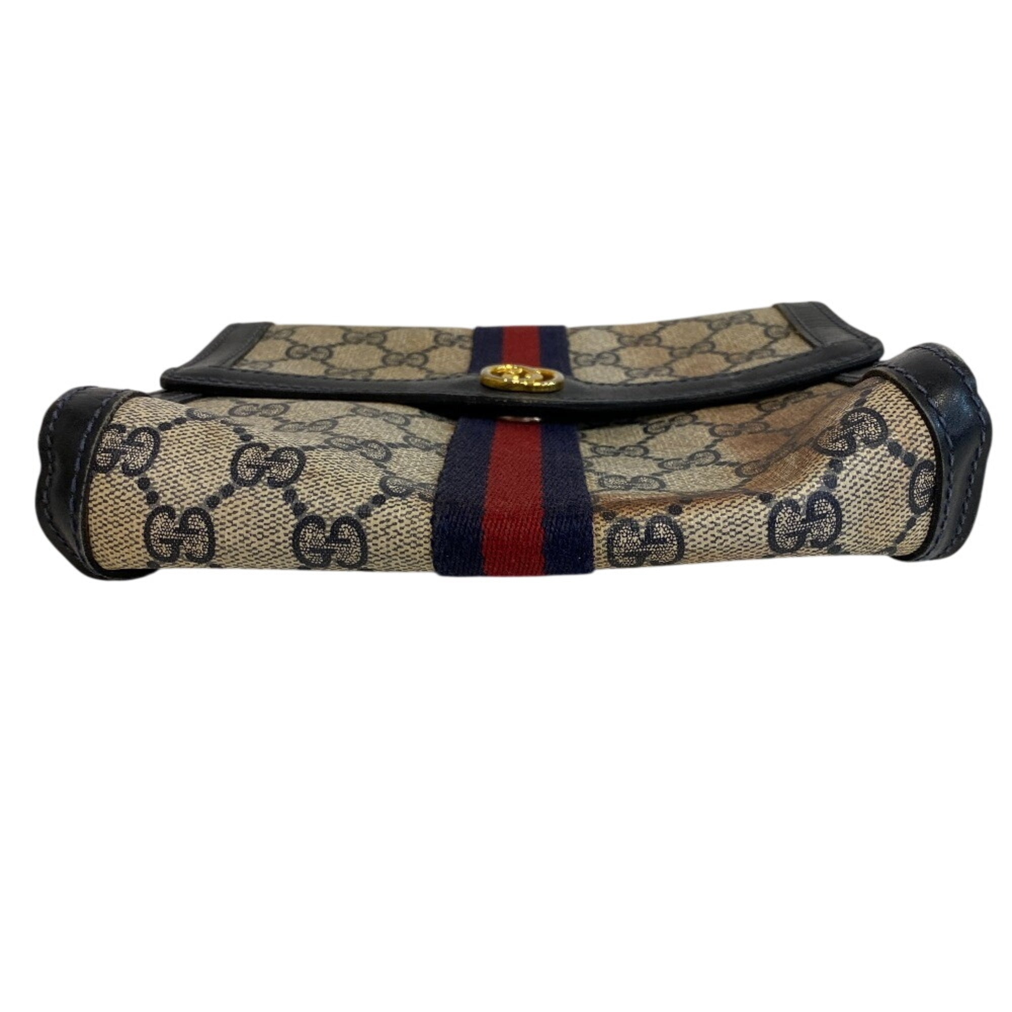 Gucci Sherry Line Black Pvc Clutch Bag Pouch (Pre-Owned)