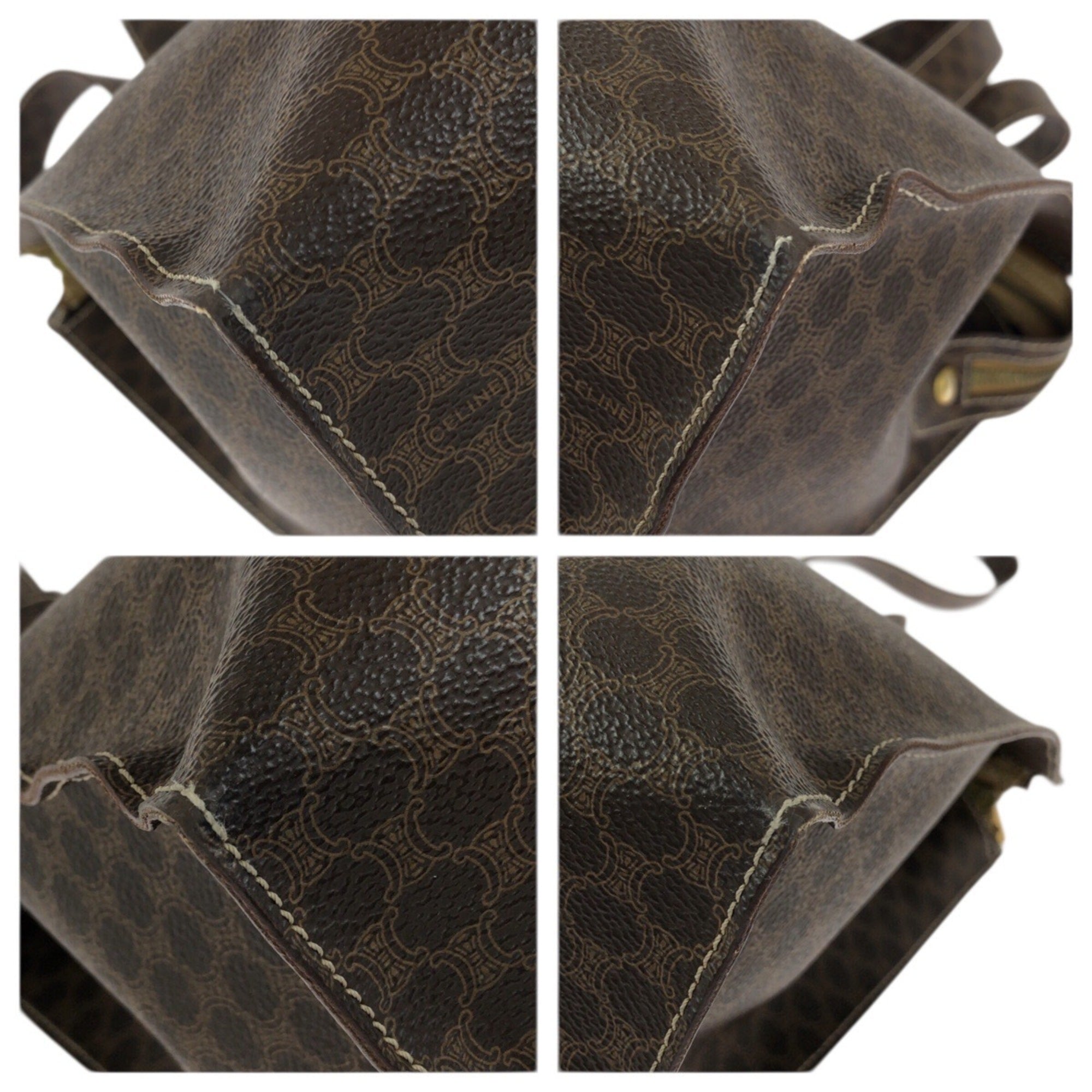 Celine Dark Brown Pvc Shoulder Bag Tote Bag (Pre-Owned)