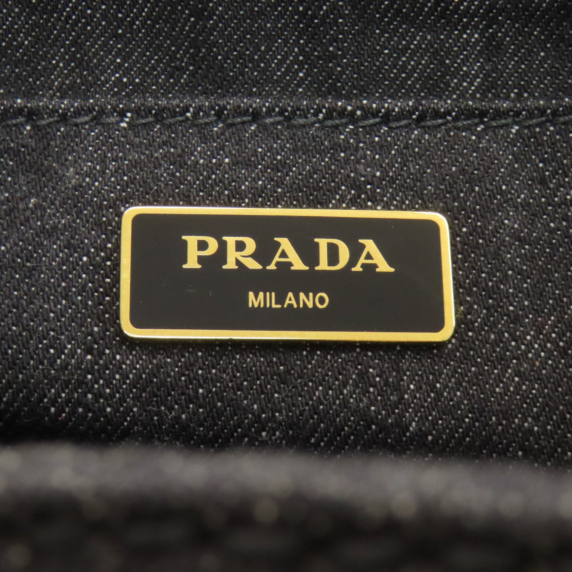 Prada Black Denim Handbag (Pre-Owned)