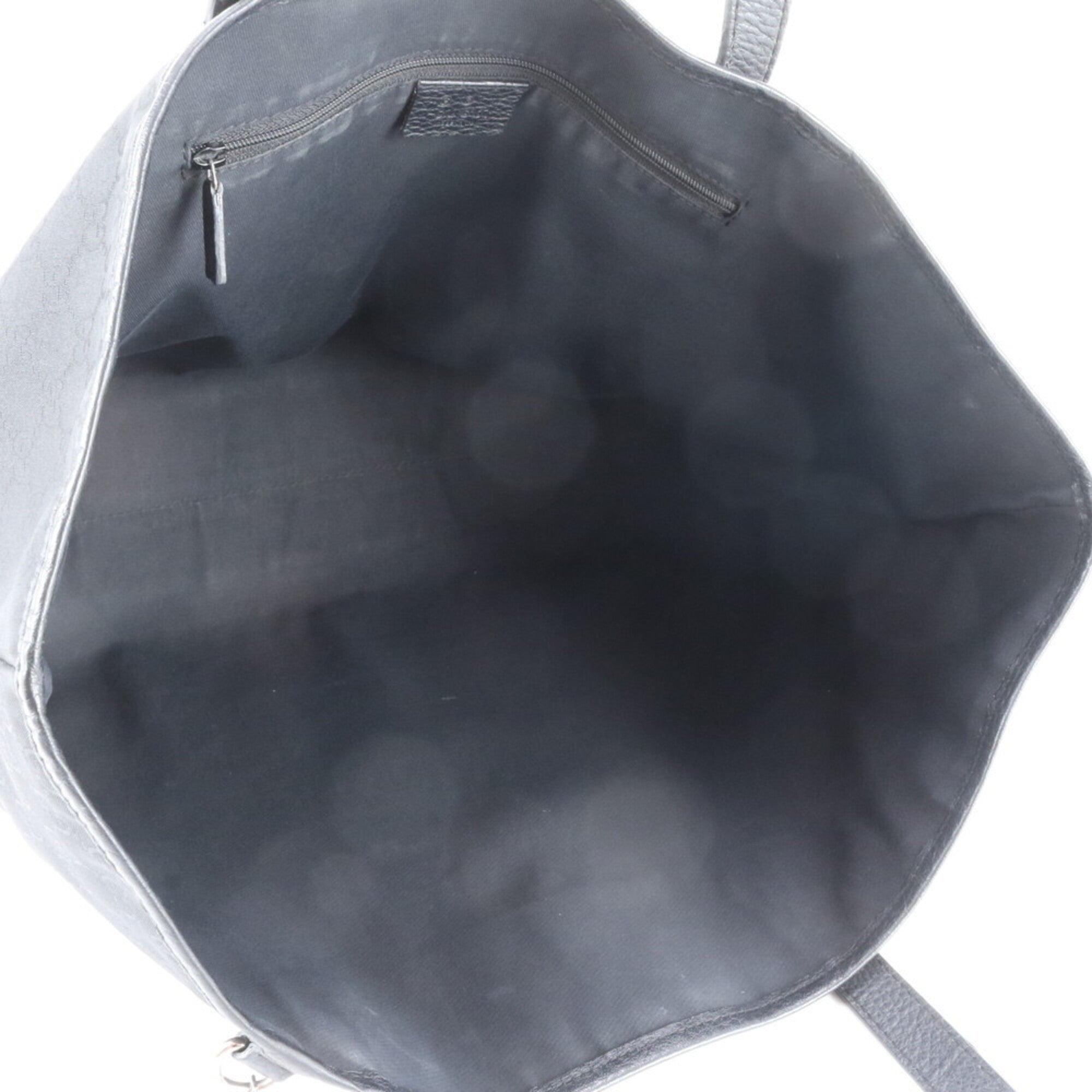 Gucci Black Nylon Leather Shoulder Bag Tote Bag (Pre-Owned)