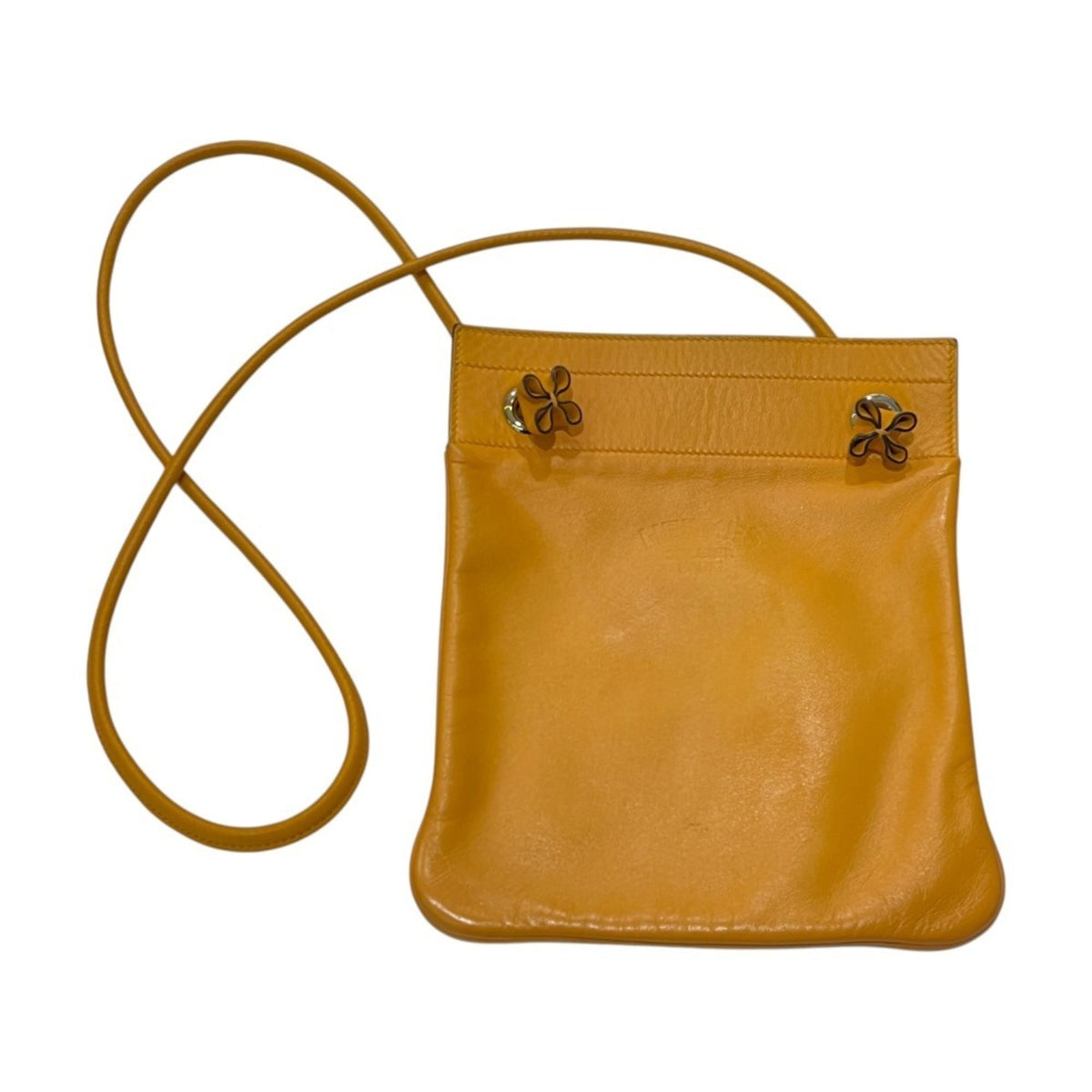 Hermes Yellow Swift Leather Pochette Shoulder Bag (Pre-Owned)