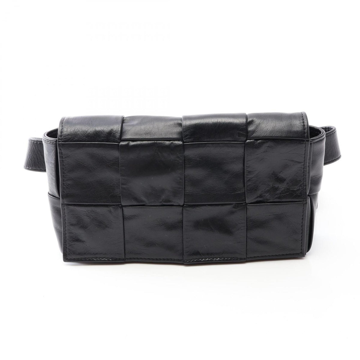 Bottega Veneta Black Leather Fanny Pack Handbag (Pre-Owned)