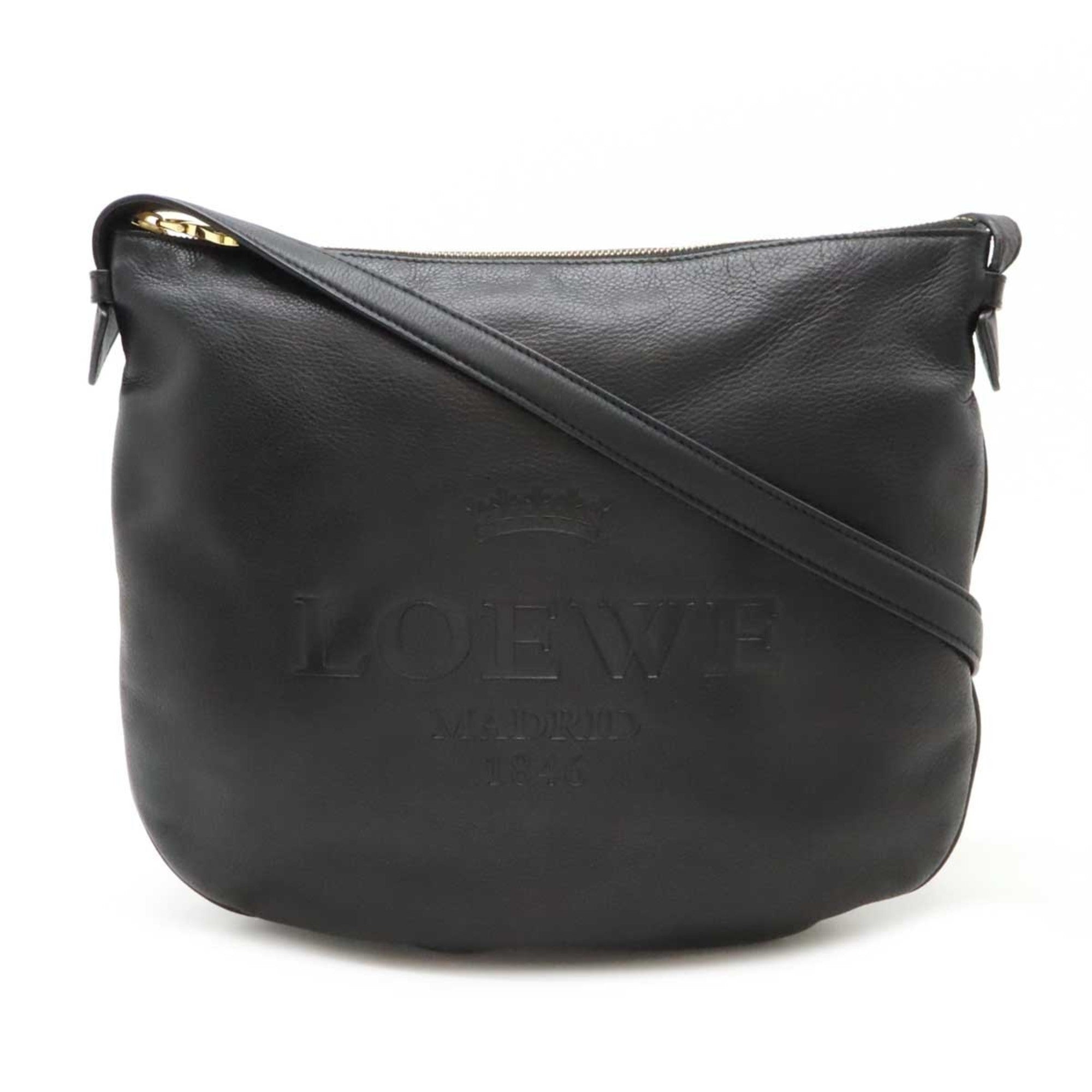 Loewe Black Leather Shoulder Bag (Pre-Owned)