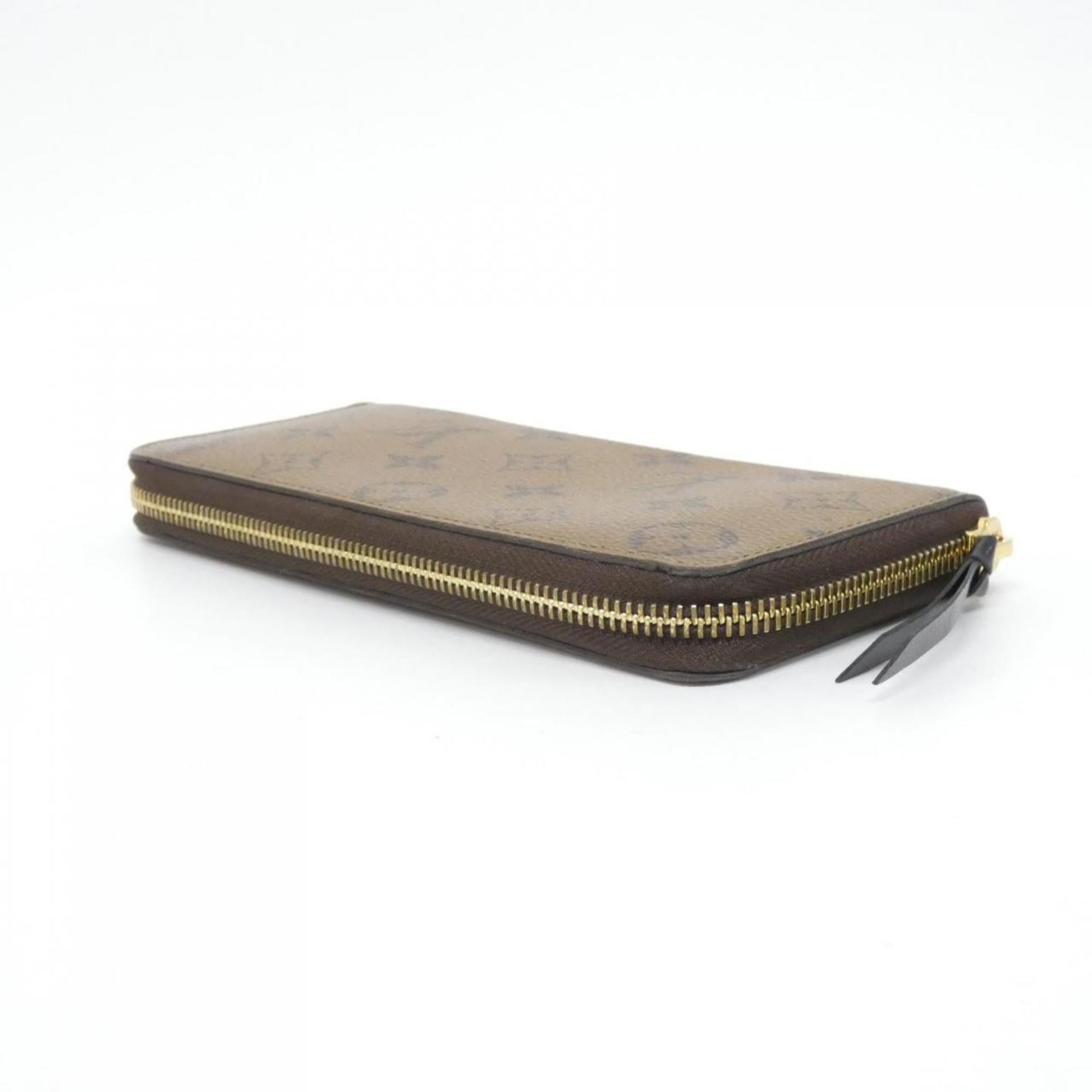 Louis Vuitton Brown Coated Canvas Long Wallet (Bi-Fold) (Pre-Owned)