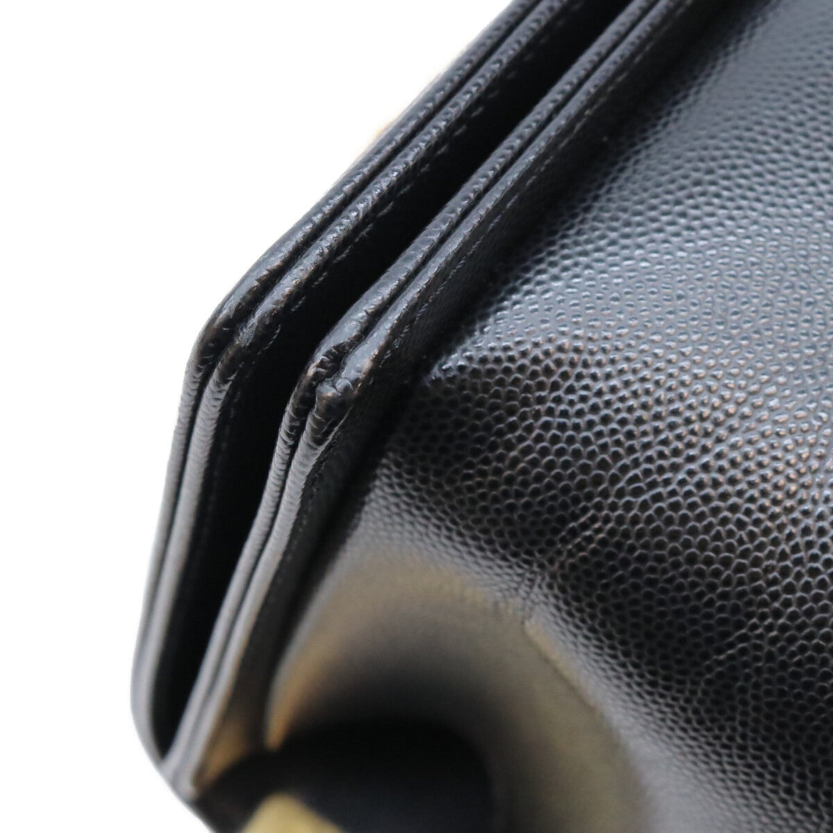 Chanel Black Grained Calfskin Shoulder Bag (Pre-Owned)