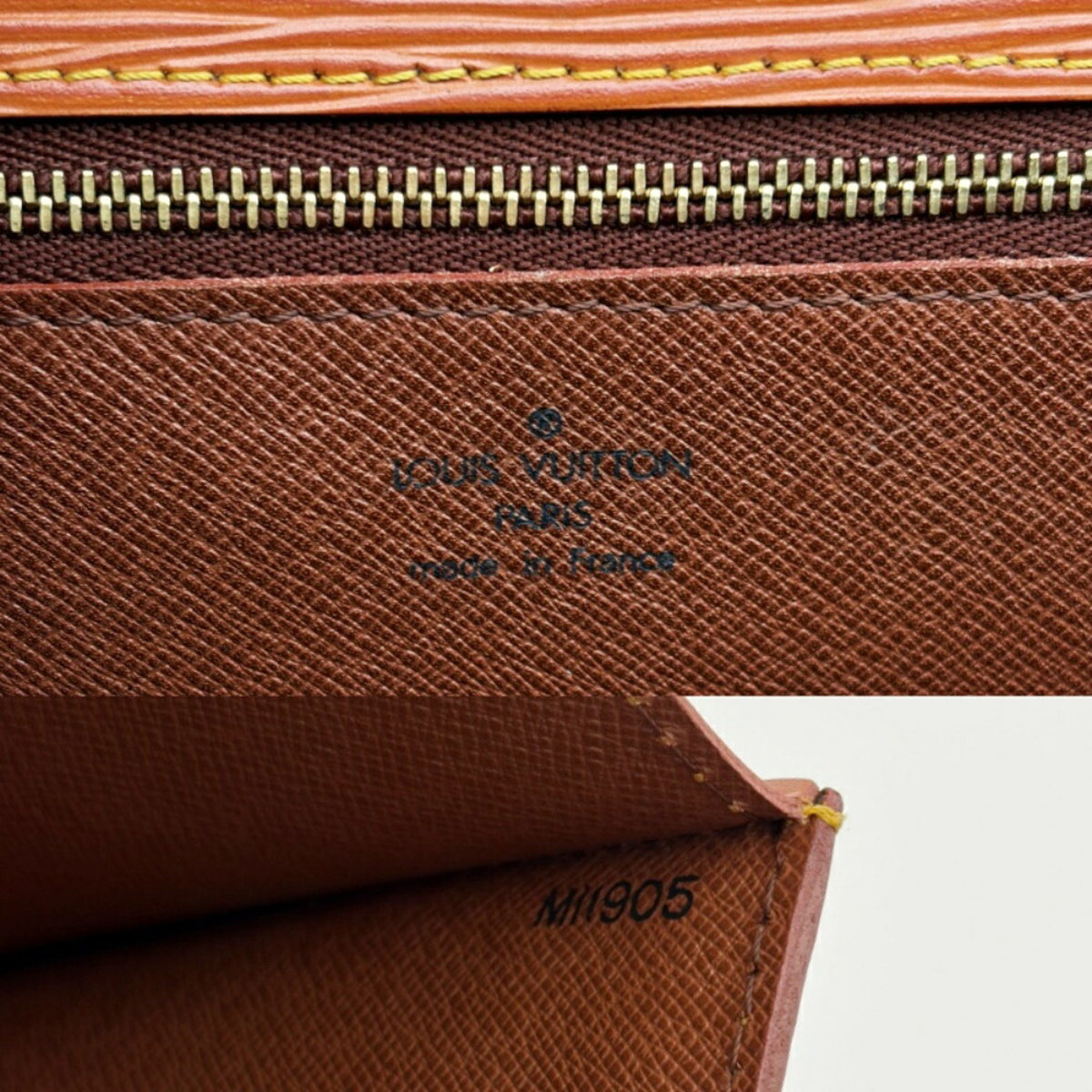 Louis Vuitton Gold Cipango Epi Leather Clutch Bag Pochette (Pre-Owned)