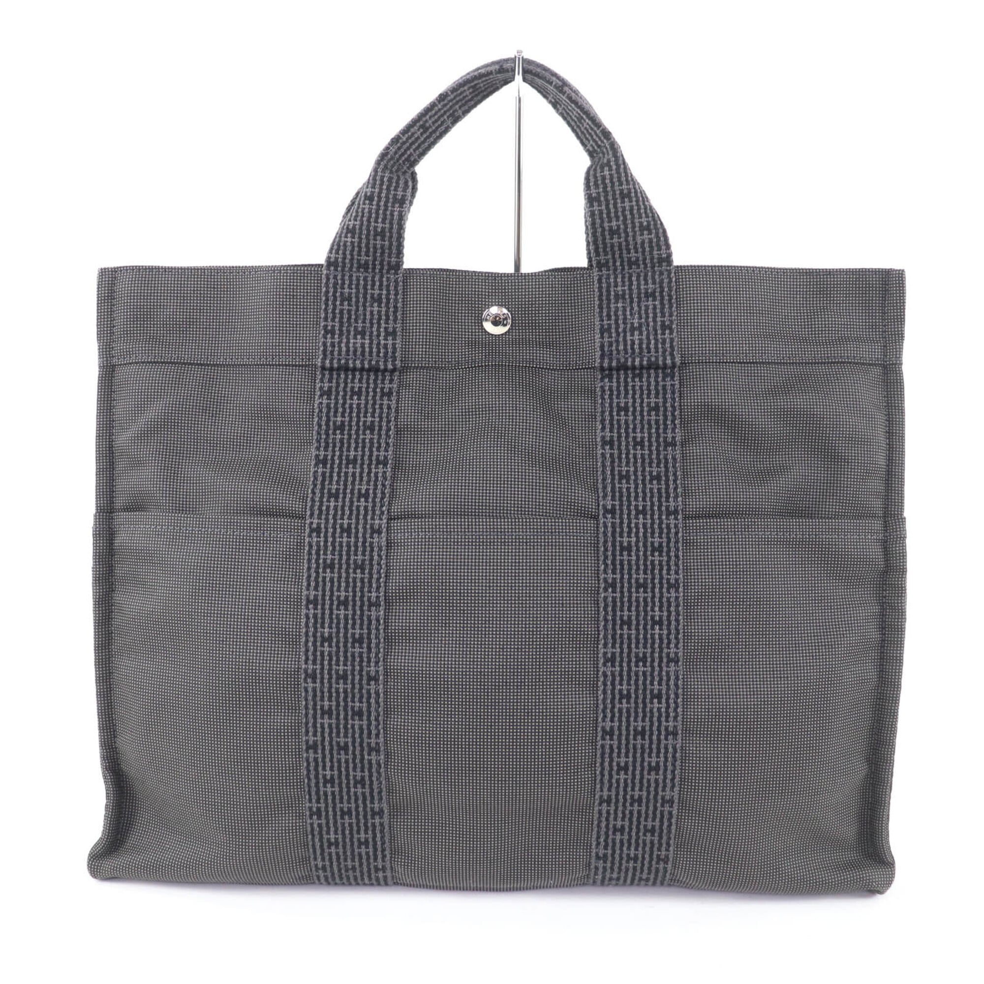 Hermes Her Line Gray Polyester Polyamide Tote Bag (Pre-Owned)