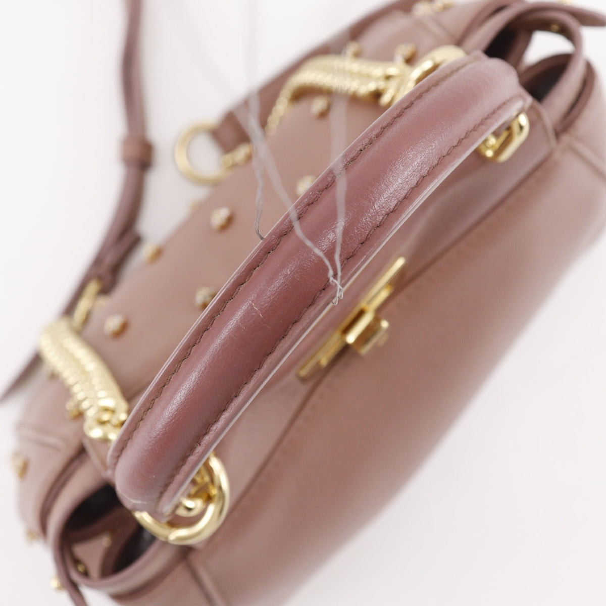 Fendi Peekaboo Pink Leather Handbag (Pre-Owned)
