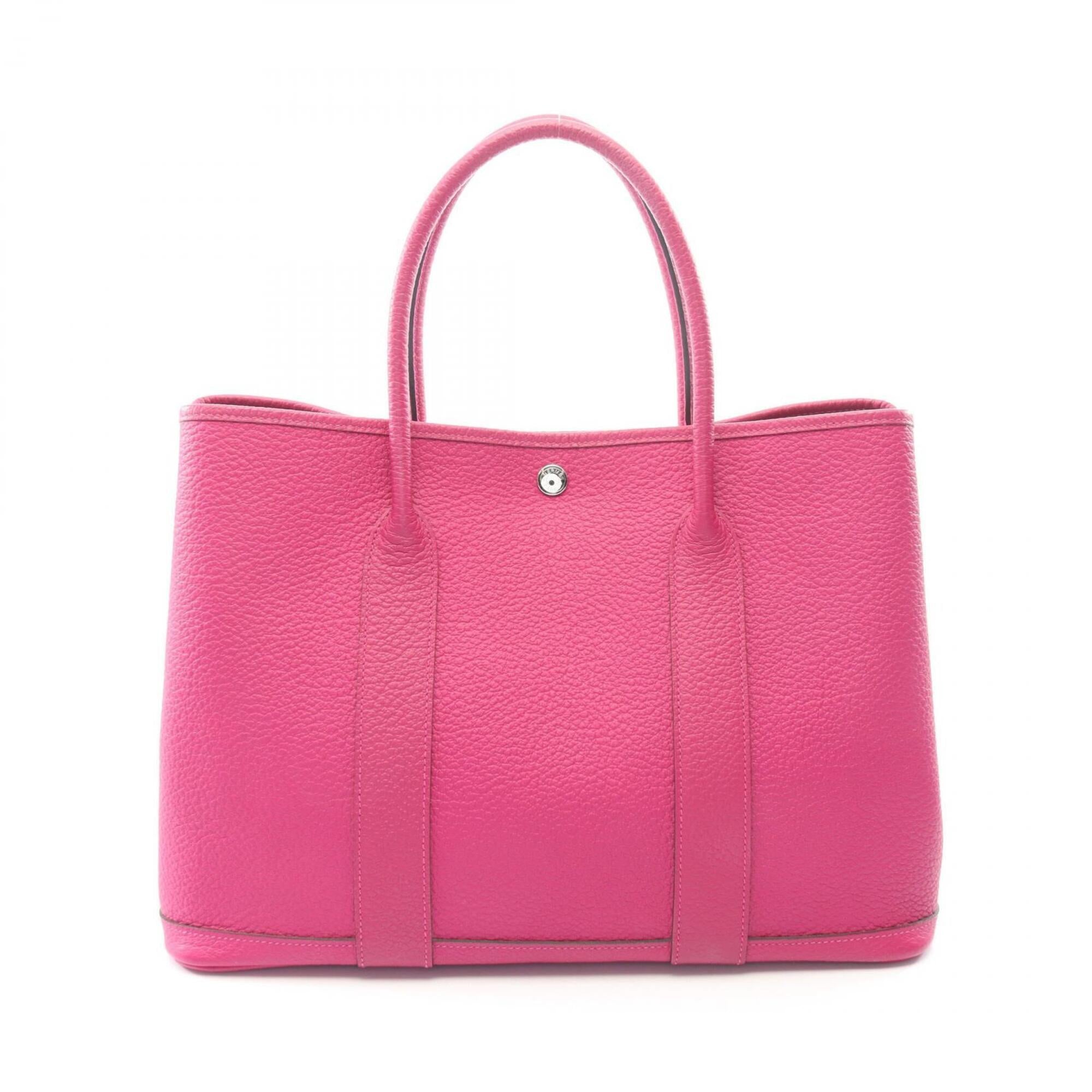 Hermes Pink Country Leather Leather Handbag Tote Bag (Pre-Owned)