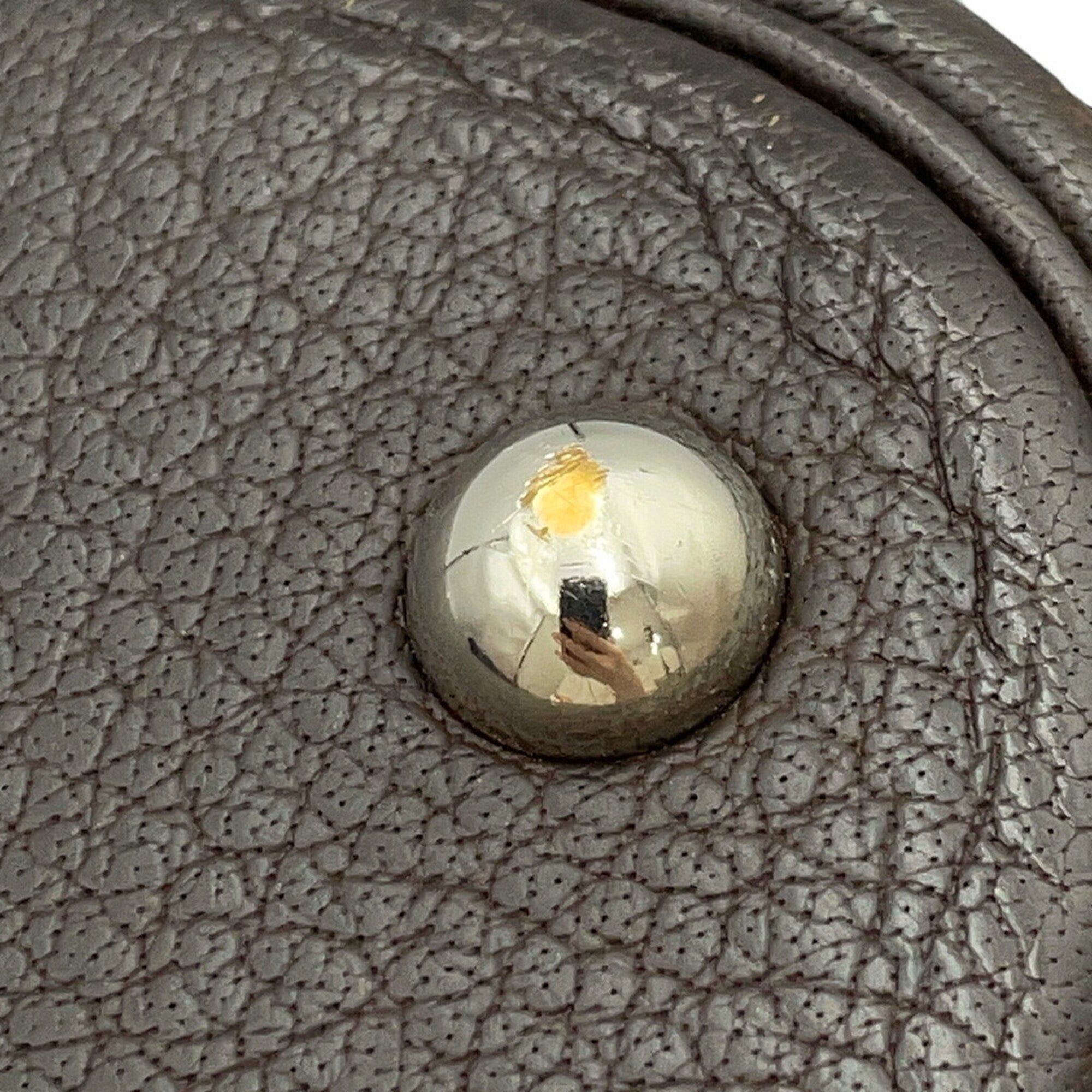 Hermes Cacao Taurillon Clemence Leather Handbag Shoulder Bag (Pre-Owned)