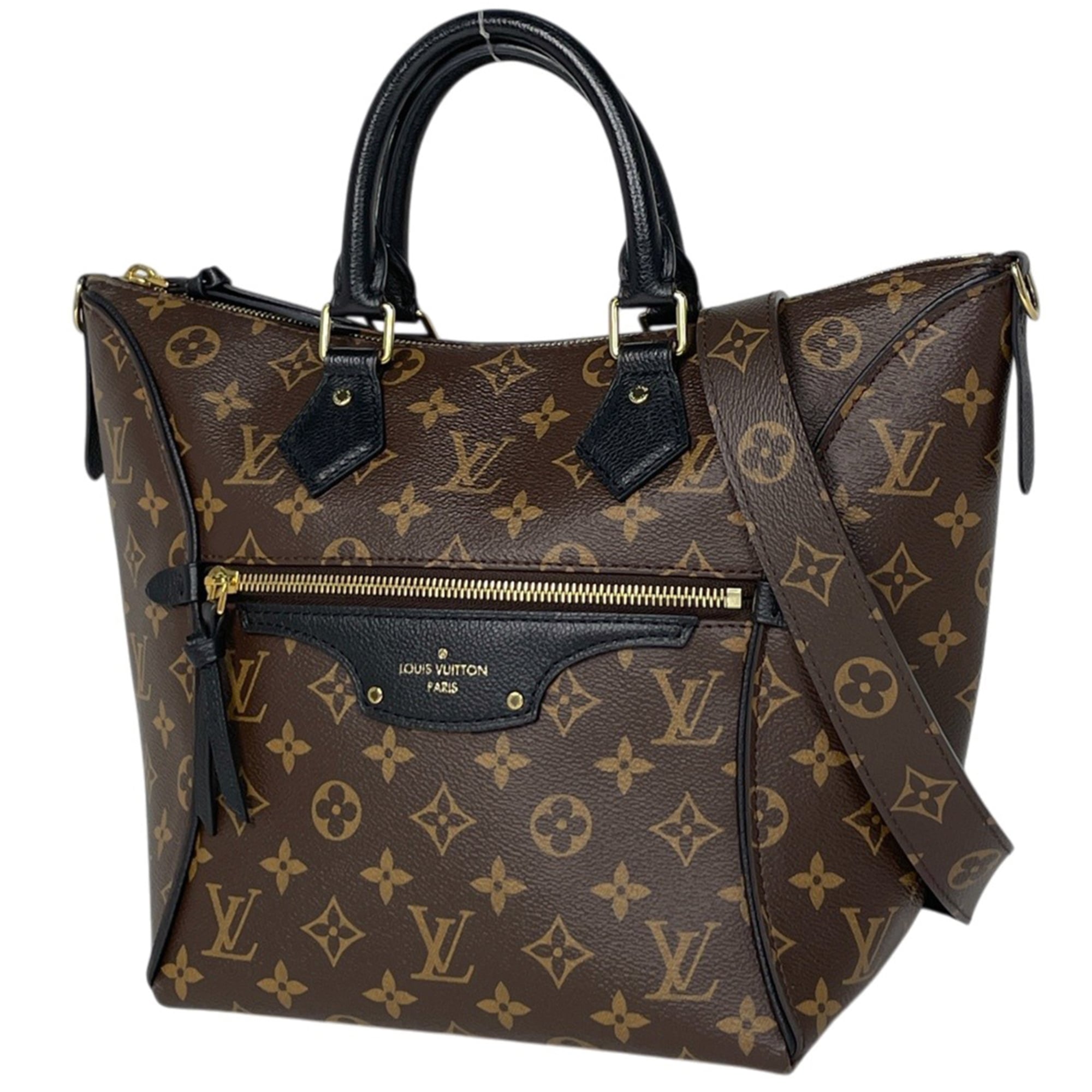 Louis Vuitton Black Brown Noir Monogram Handbag Shoulder Bag (Pre-Owned)