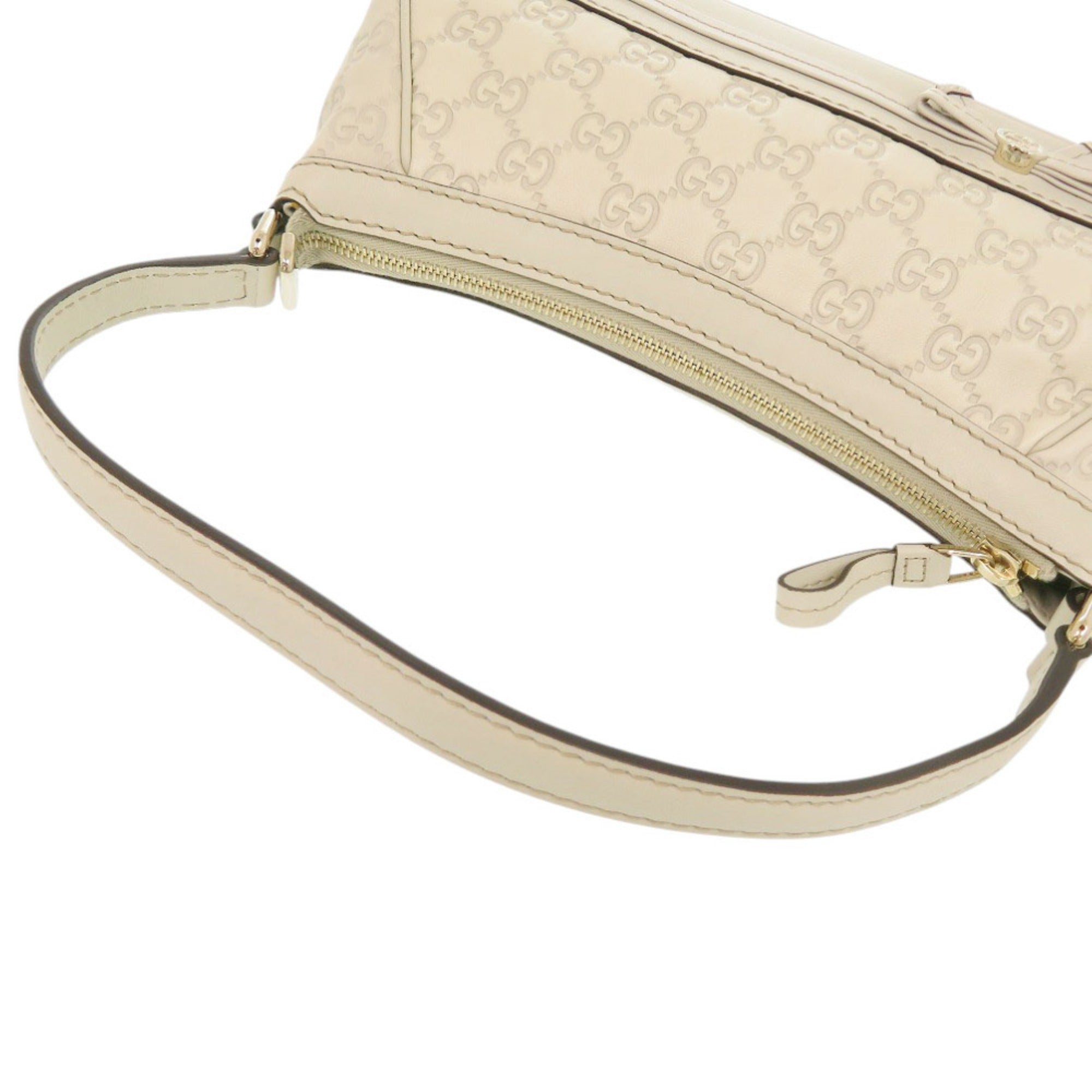 Gucci White Leather Shoulder Bag (Pre-Owned)