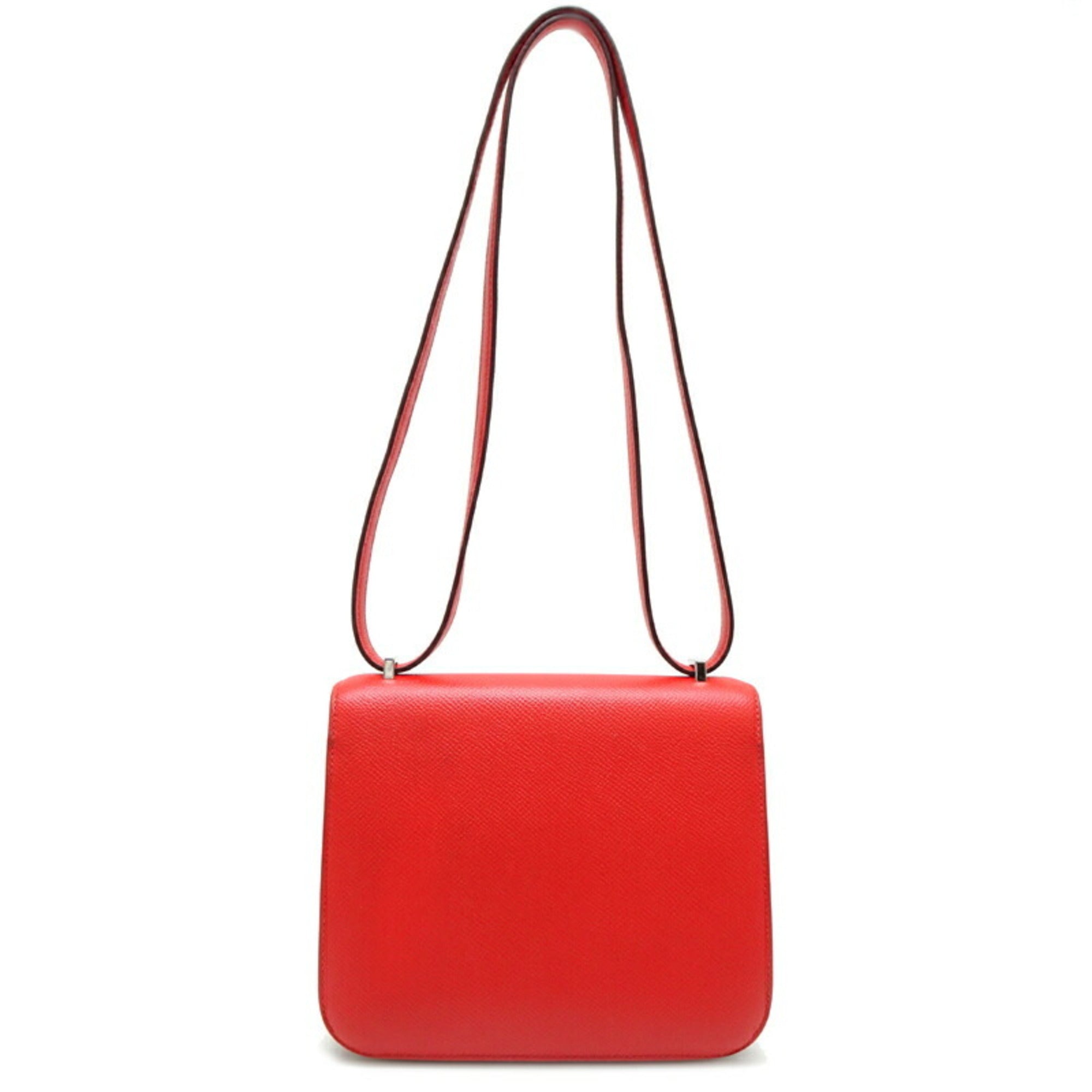 Hermes Red Color Epsom Leather Shoulder Bag (Pre-Owned)