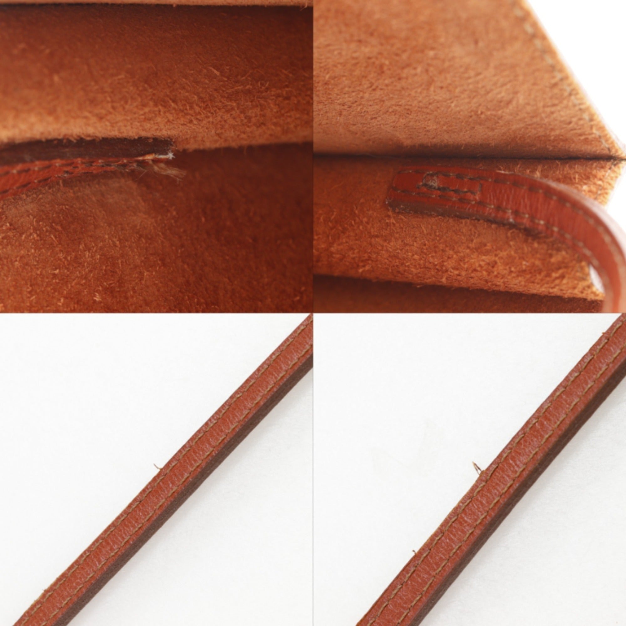Hermes Brown Red Color Box Calf Leather Shoulder Bag (Pre-Owned)