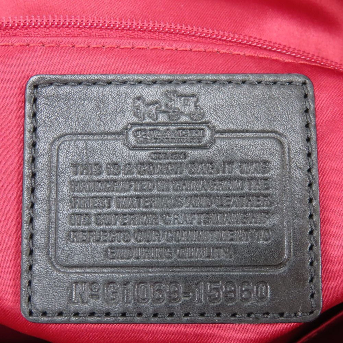 Coach Black Leather Handbag (Pre-Owned)