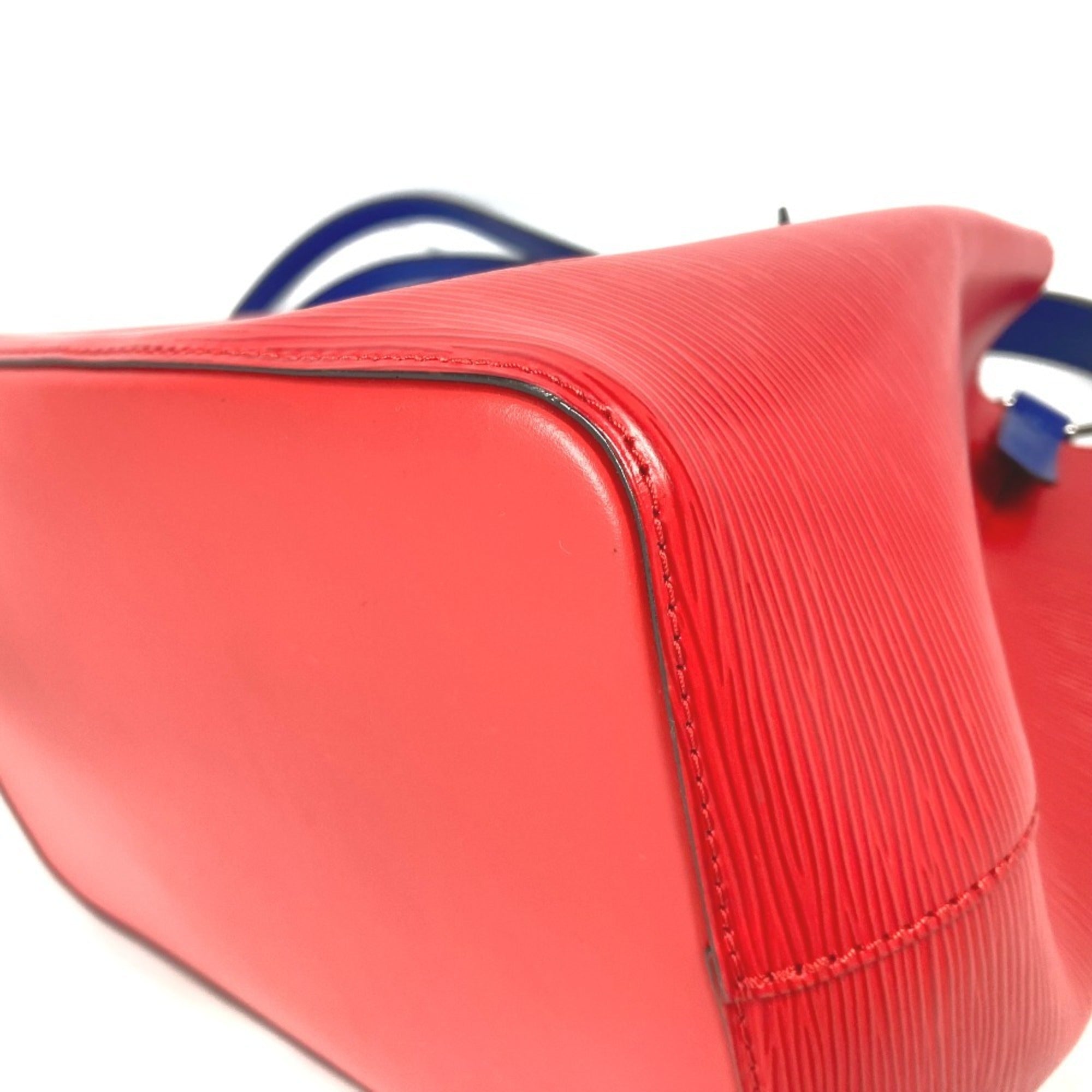 Louis Vuitton Epi Bicolor Blue Coquelicots Red Color Epi Leather Handbag Shoulder Bag (Pre-Owned)