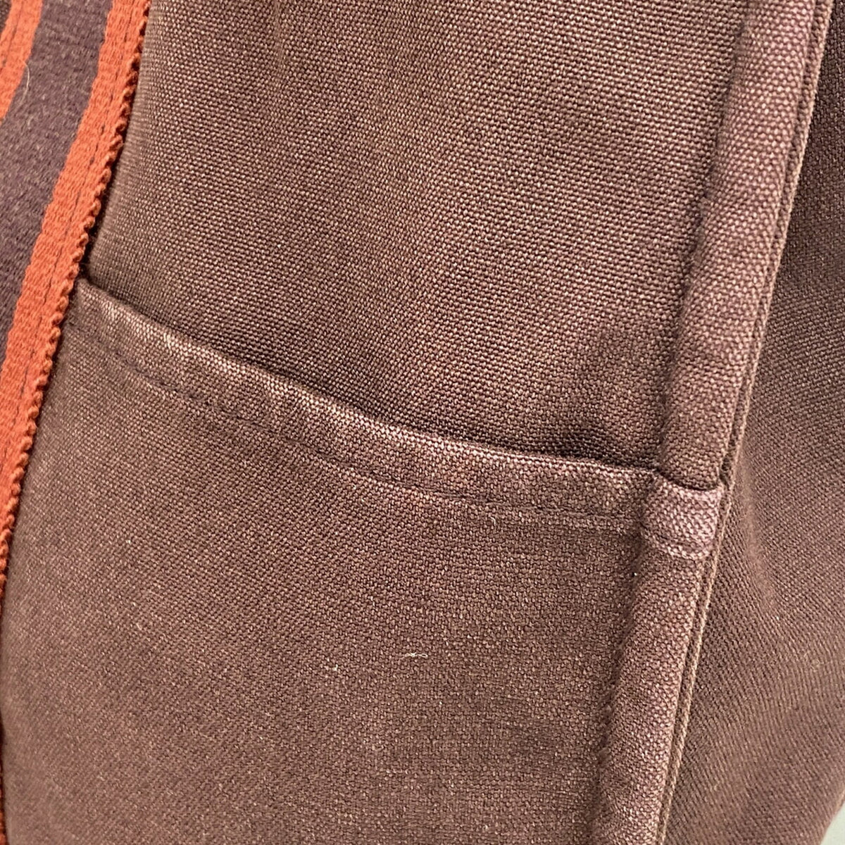 Hermes Bordeaux Canvas Tote Bag (Pre-Owned)