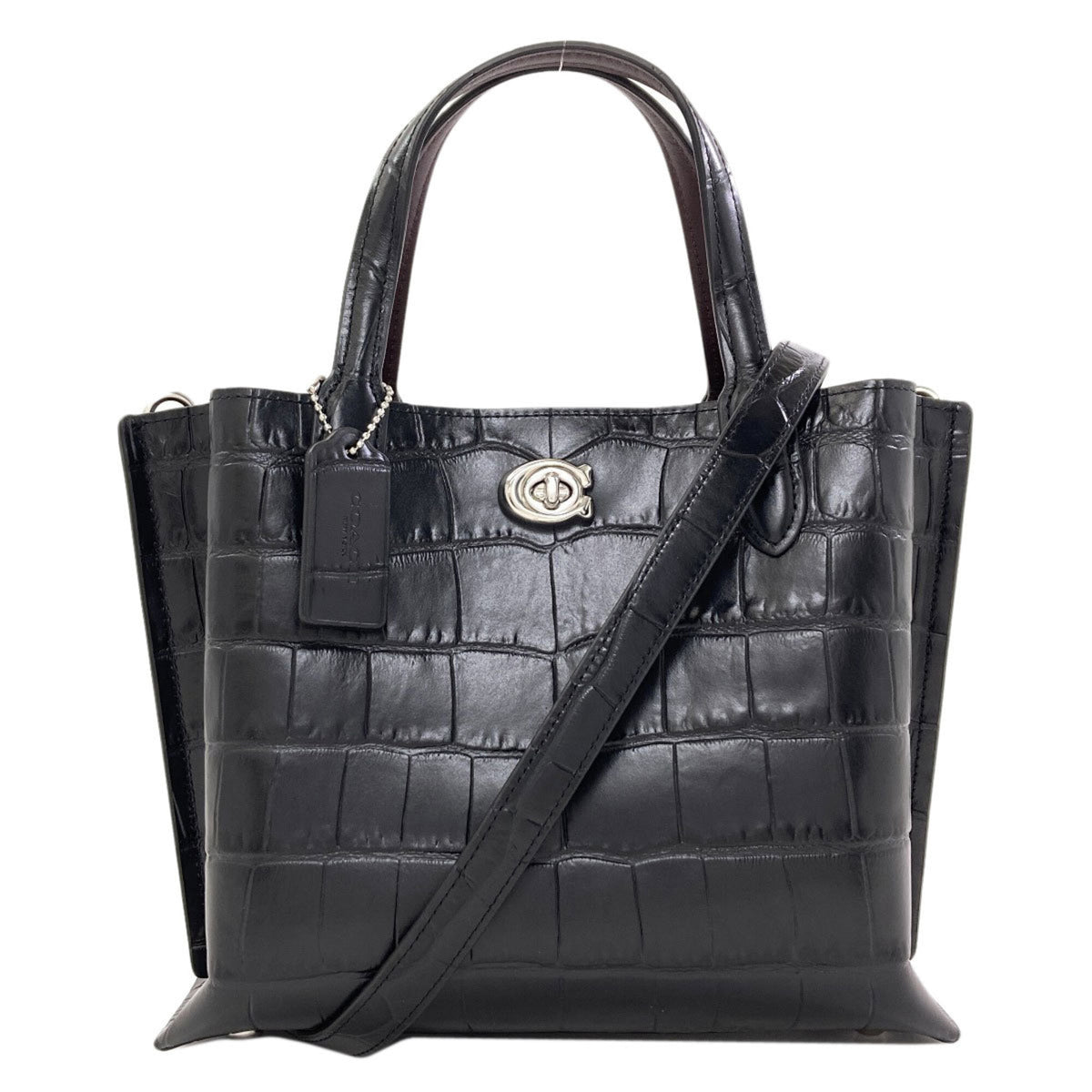 Coach Black Leather Handbag (Pre-Owned)