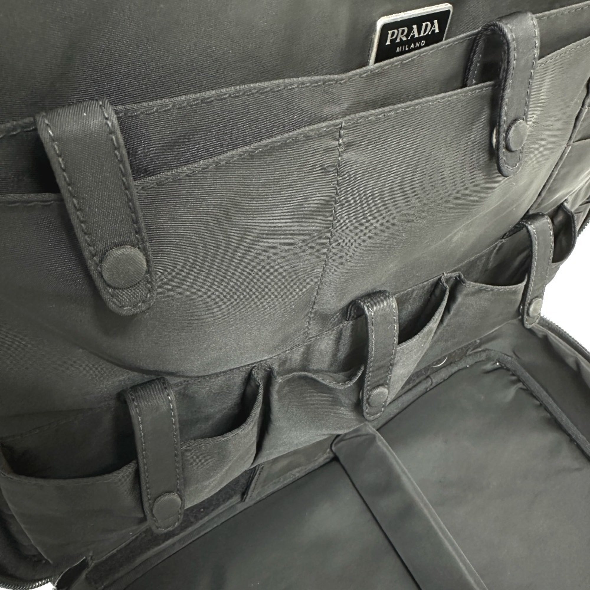 Prada Black Nylon Briefcase Shoulder Bag (Pre-Owned)