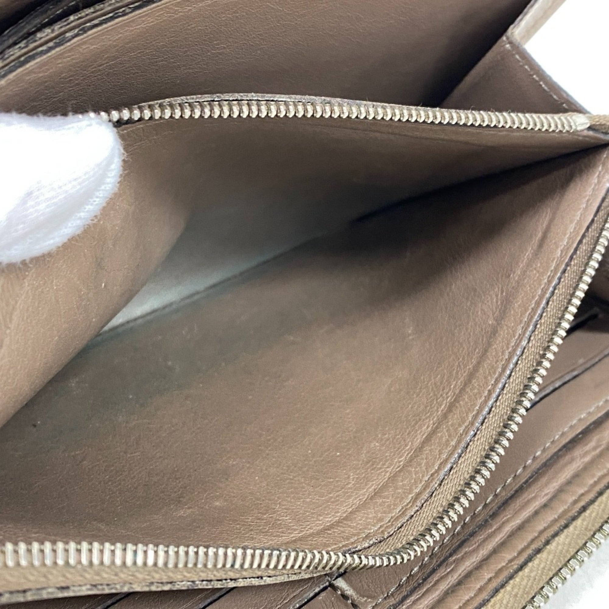 Louis Vuitton Parnassea Beige Leather Long Wallet (Bi-Fold) (Pre-Owned)