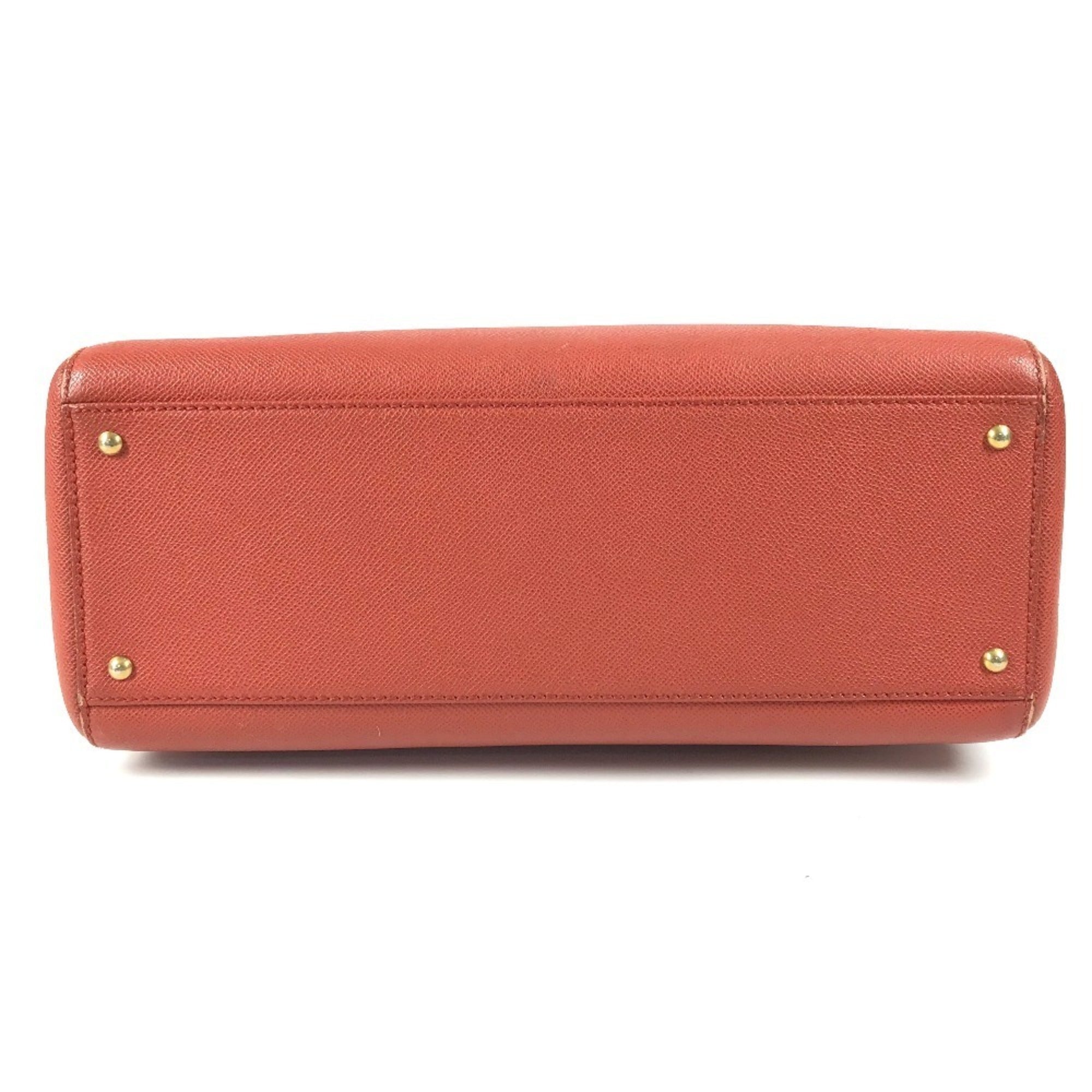 Chanel Orange Leather Boston Bag Shoulder Bag Tote Bag (Pre-Owned)