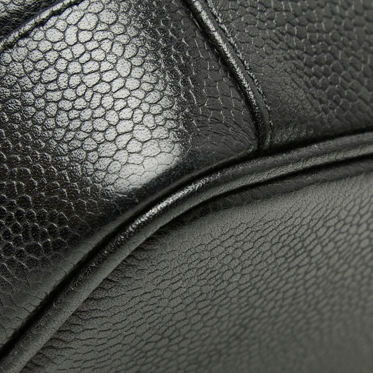 Chanel Black Grained Calfskin Handbag Vanity Bag (Pre-Owned)