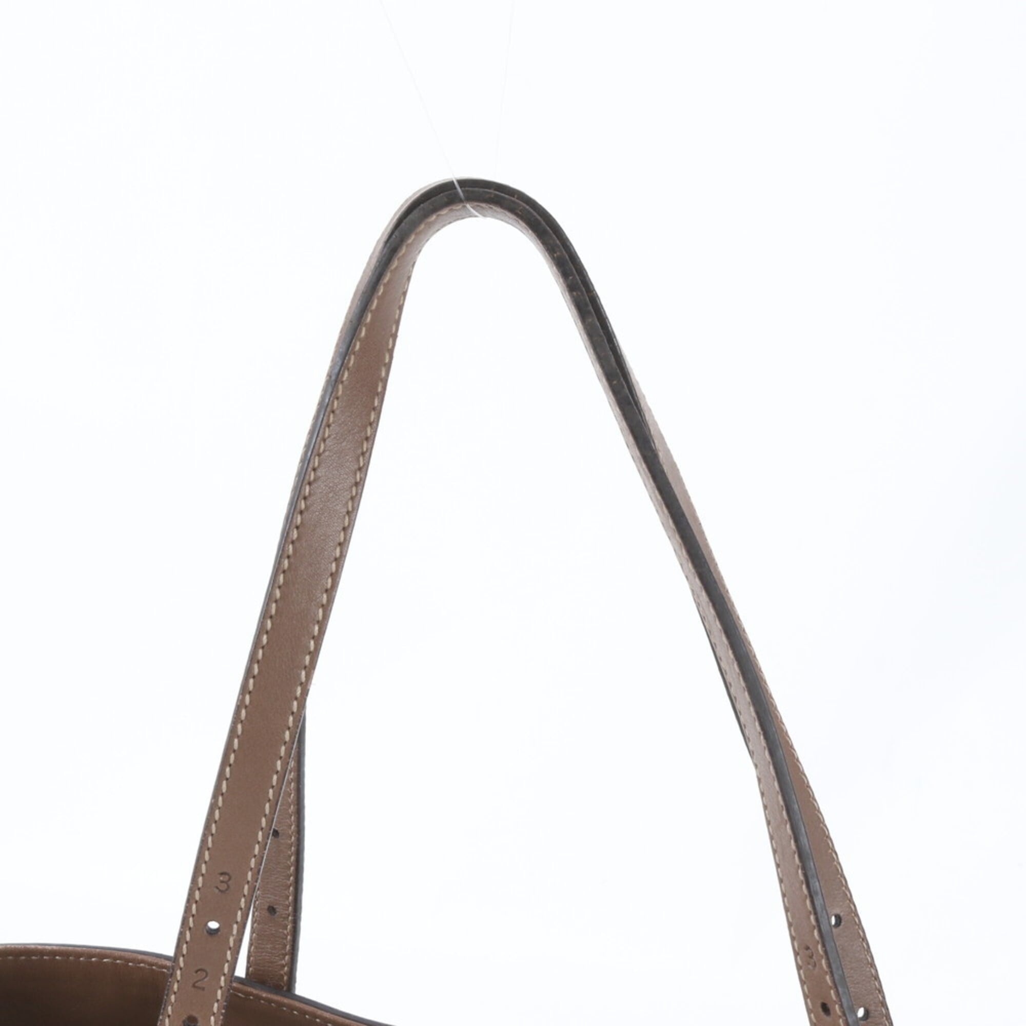 Gucci Beige Leather Coated Canvas Handbag Shoulder Bag Tote Bag (Pre-Owned)