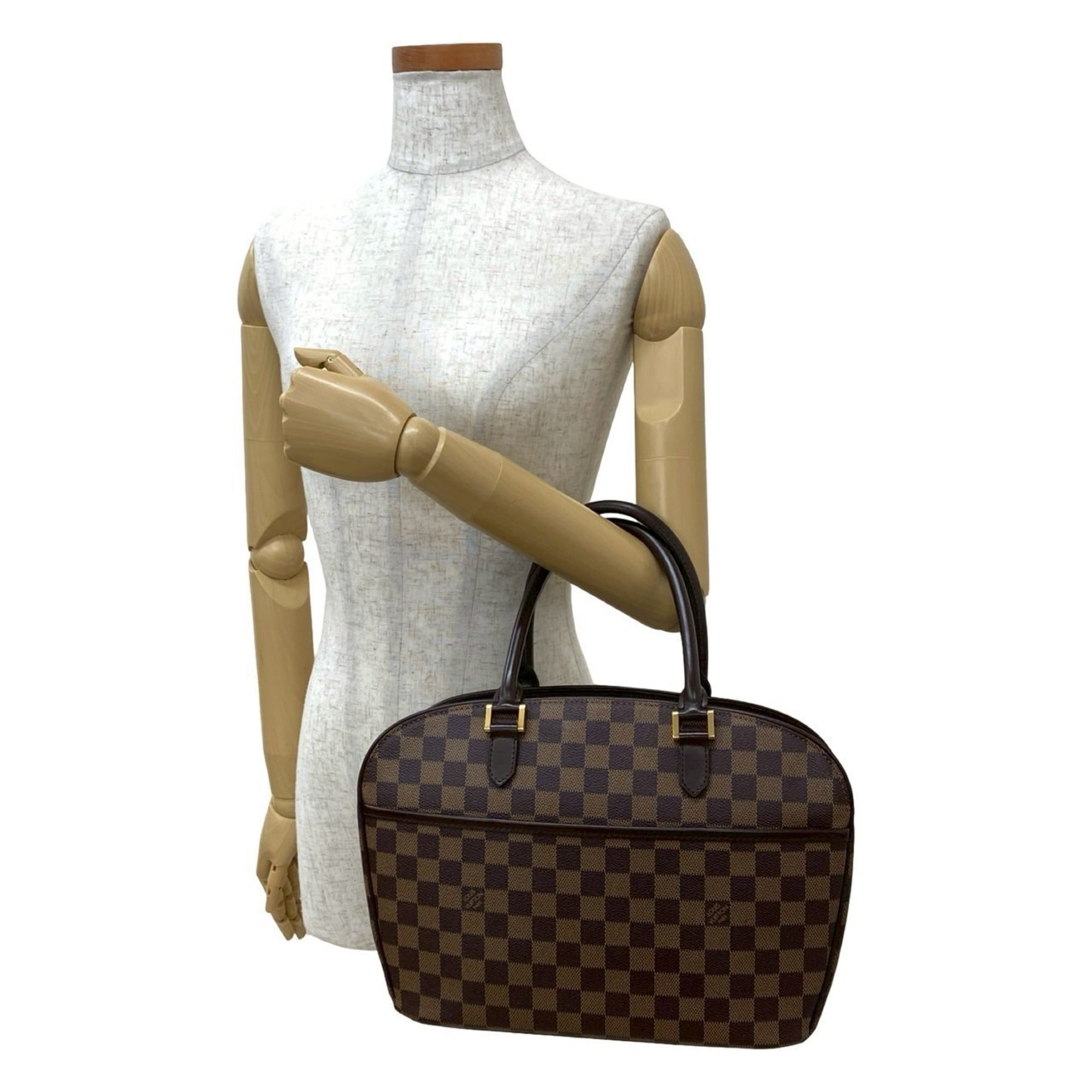 Louis Vuitton Brown Leather Pvc Boston Bag Handbag (Pre-Owned)