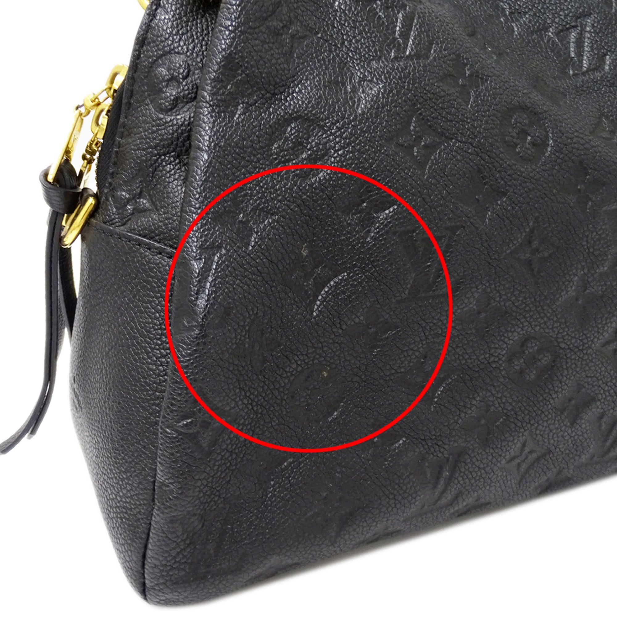 Louis Vuitton Black Galle Monogram Noir Monogram Empreinte Handbag Shoulder Bag (Pre-Owned)