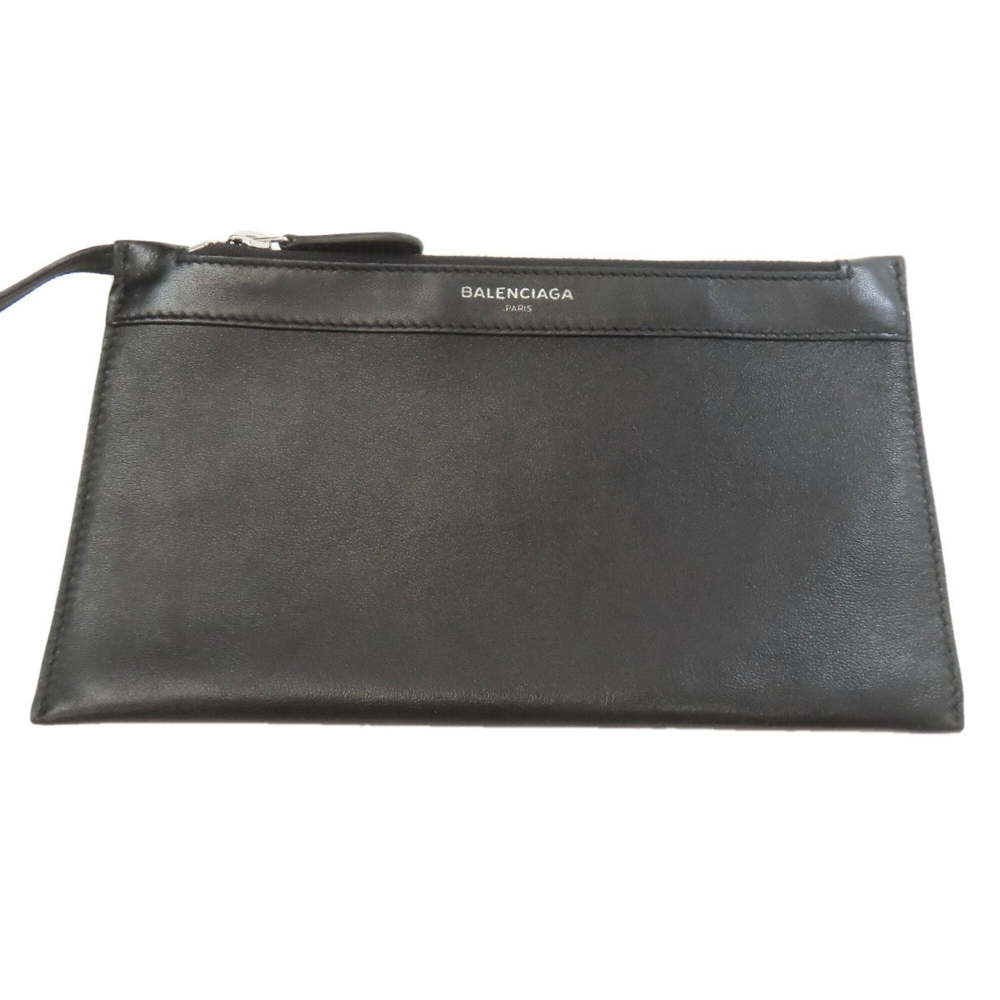Balenciaga Black Leather Pouch Tote Bag (Pre-Owned)