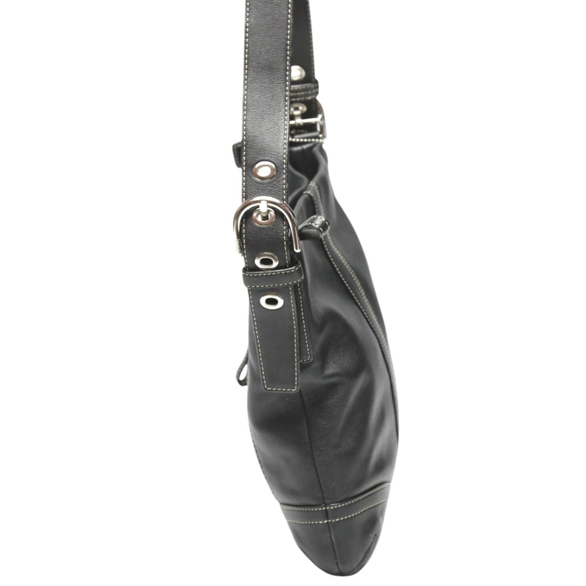 Coach Black Leather Shoulder Bag (Pre-Owned)