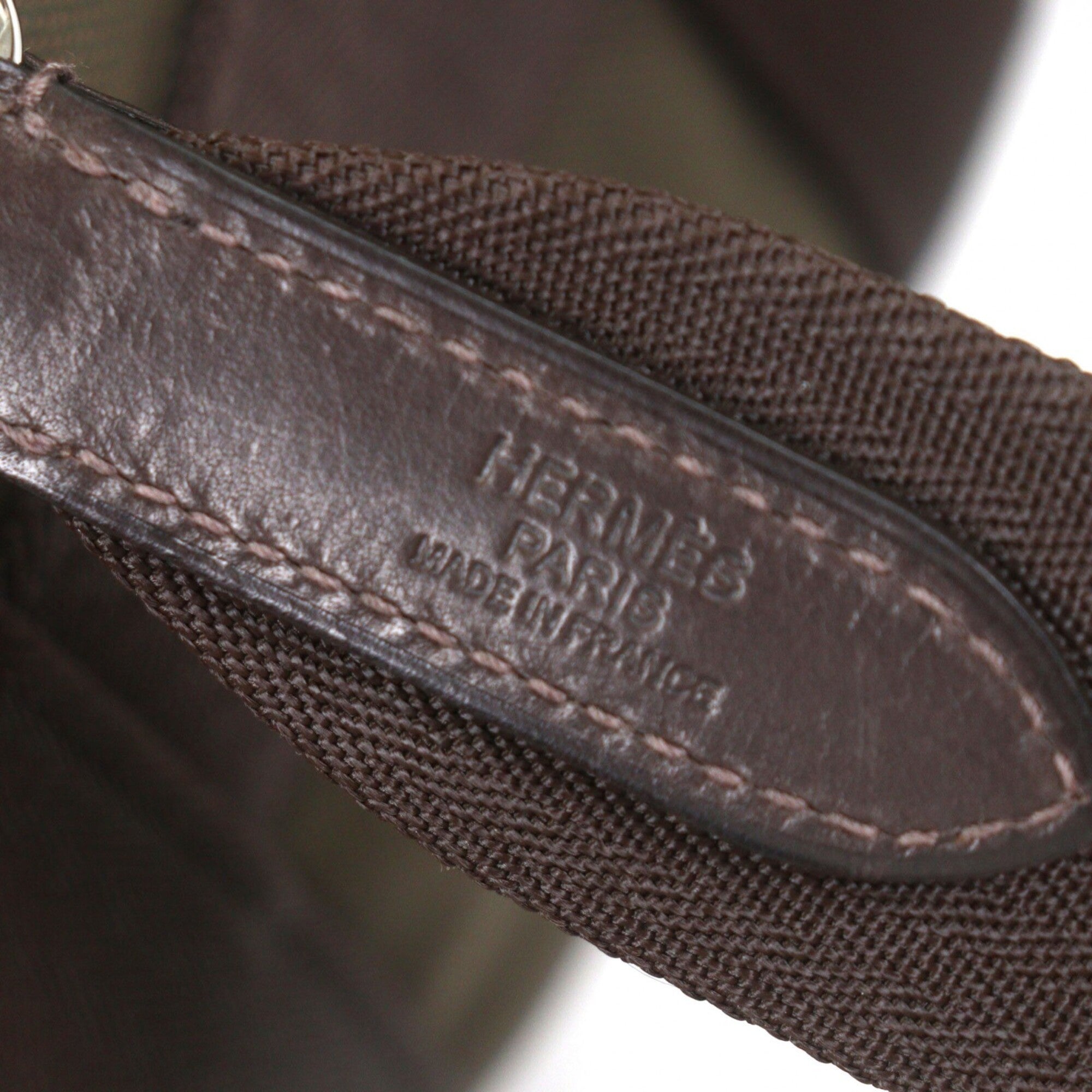 Hermes Khaki Brown Leather Boston Bag (Pre-Owned)