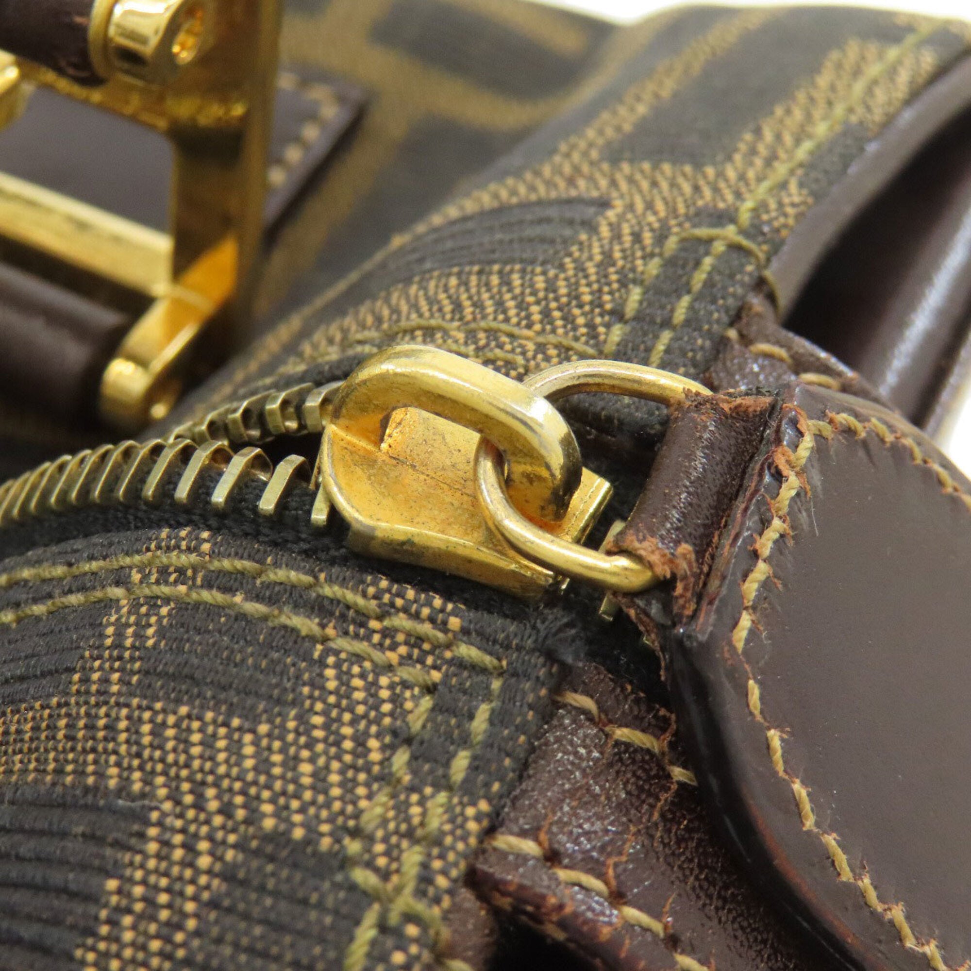 Fendi Brown Zucca Handbag (Pre-Owned)