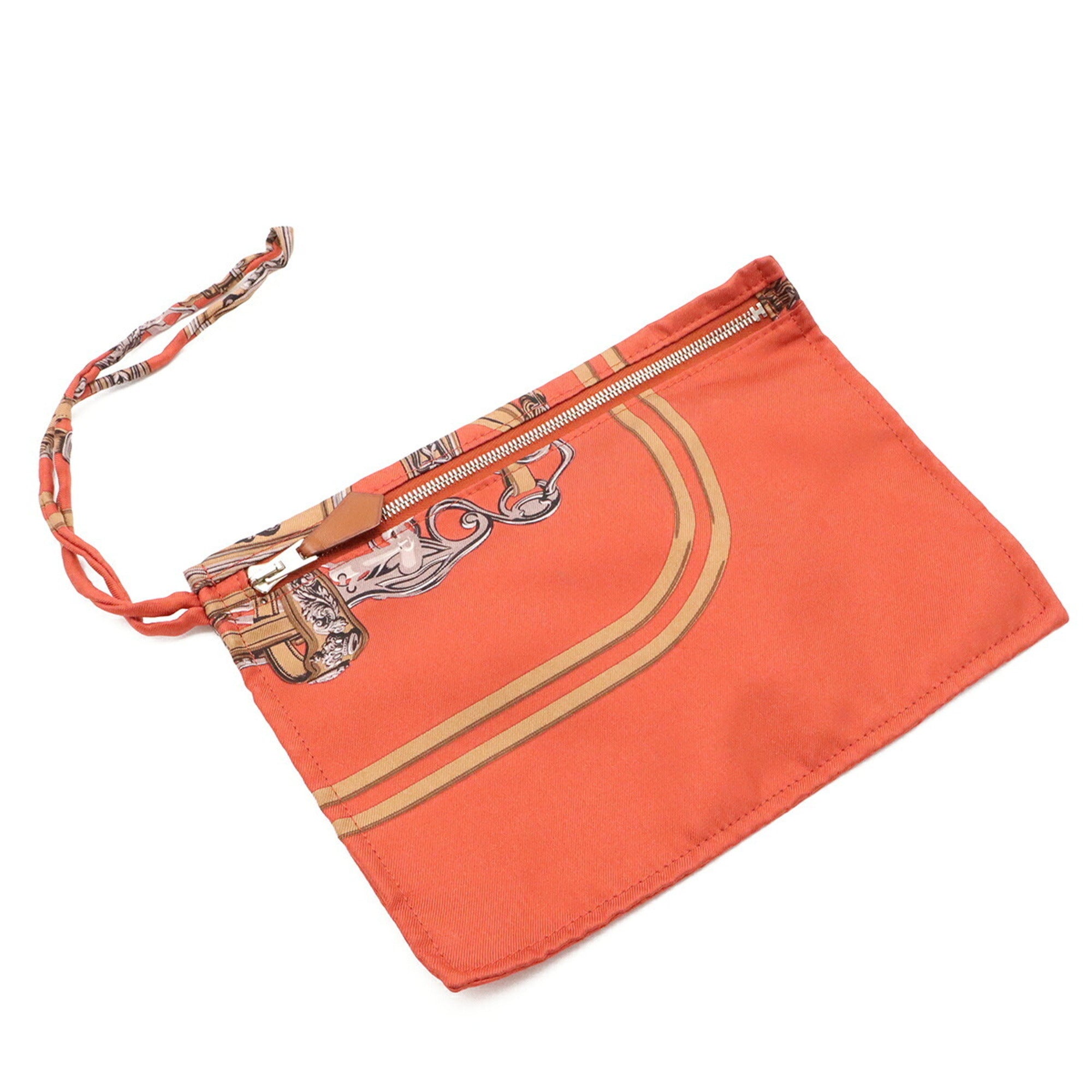 Hermes Brown Multi-Color Silk Leather Shoulder Bag (Pre-Owned)