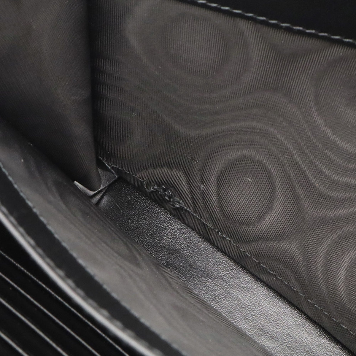 Gucci Black Quilting Leather Clutch Bag Shoulder Bag (Pre-Owned)