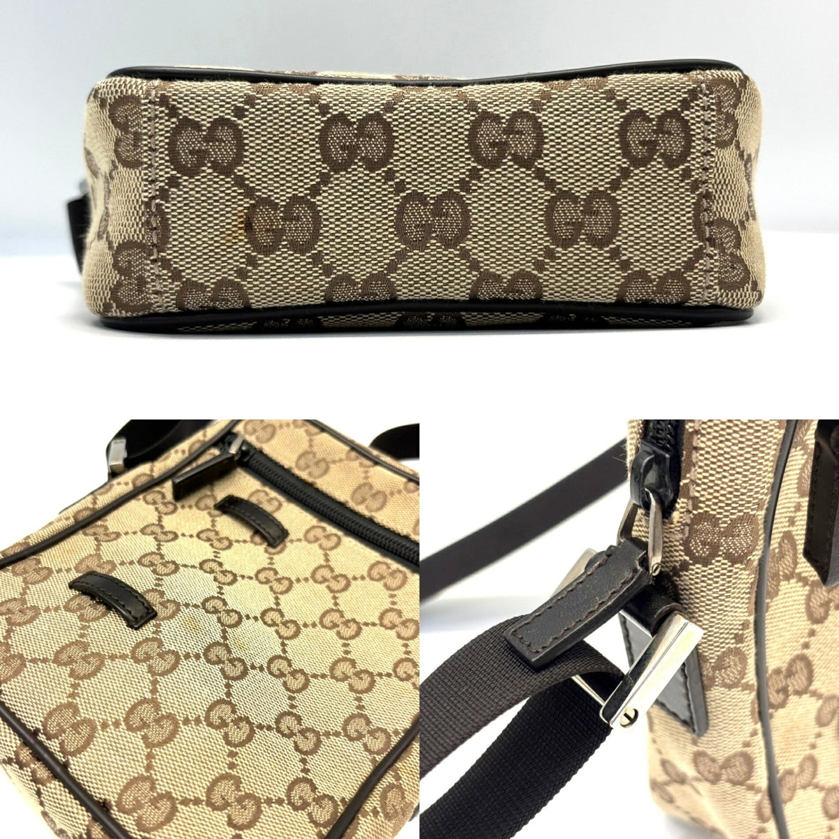 Gucci Gg Canvas Beige Gg Canvas Pochette Pouch Shoulder Bag (Pre-Owned)