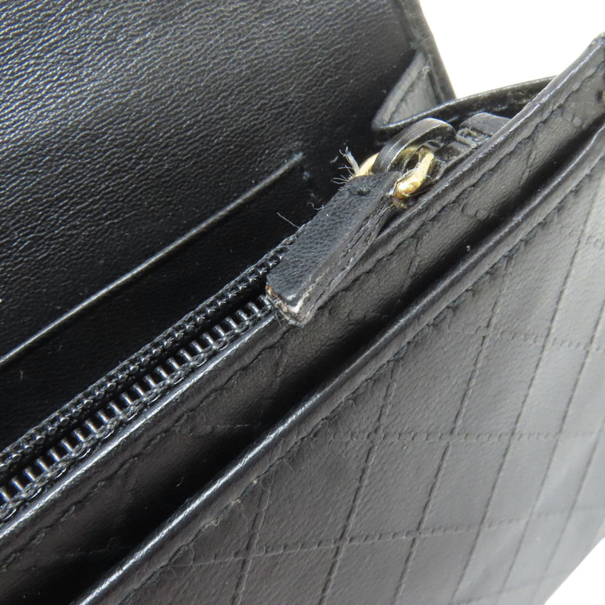 Chanel Black Leather Coin Purse/Coin Case (Pre-Owned)