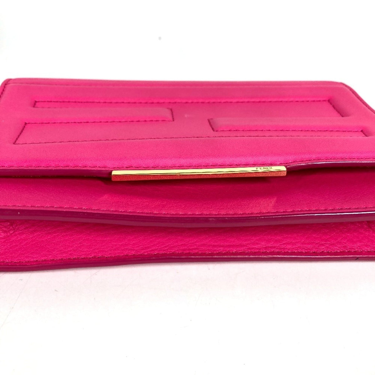 Fendi Pink Leather Chain/Shoulder Wallet (Pre-Owned)