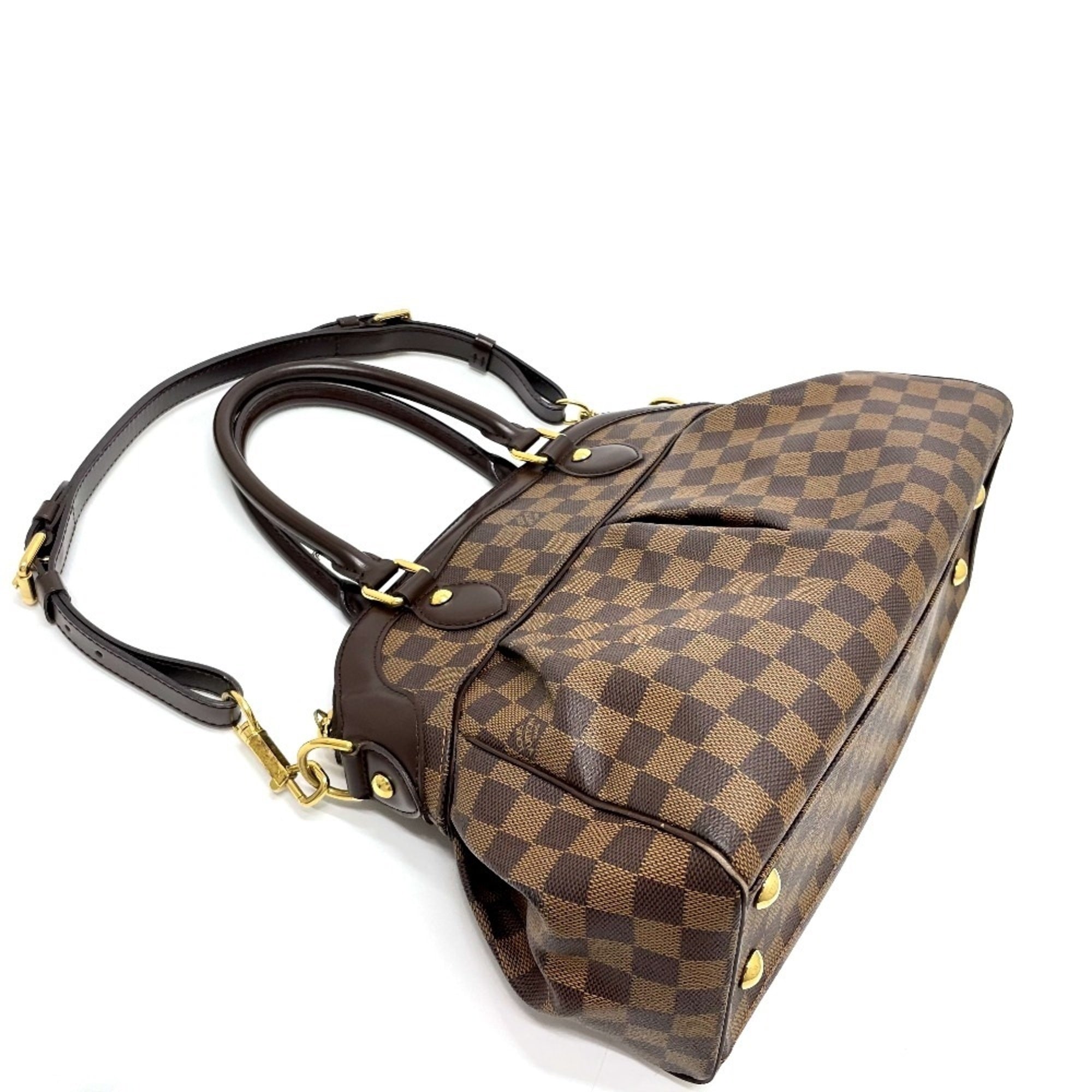 Louis Vuitton Brown Damier Canvas Ebene Damier Canvas Handbag Shoulder Bag (Pre-Owned)