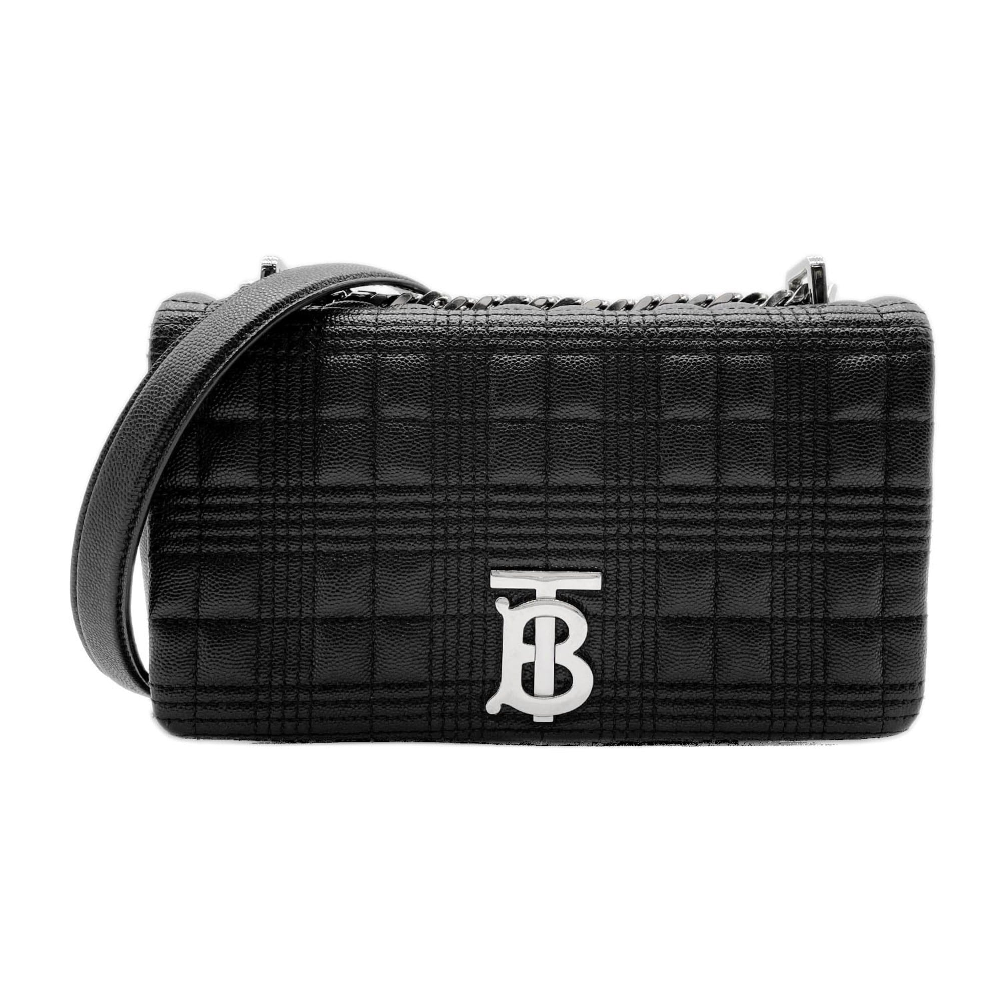 Burberry Black Silver Leather Shoulder Bag (Pre-Owned)