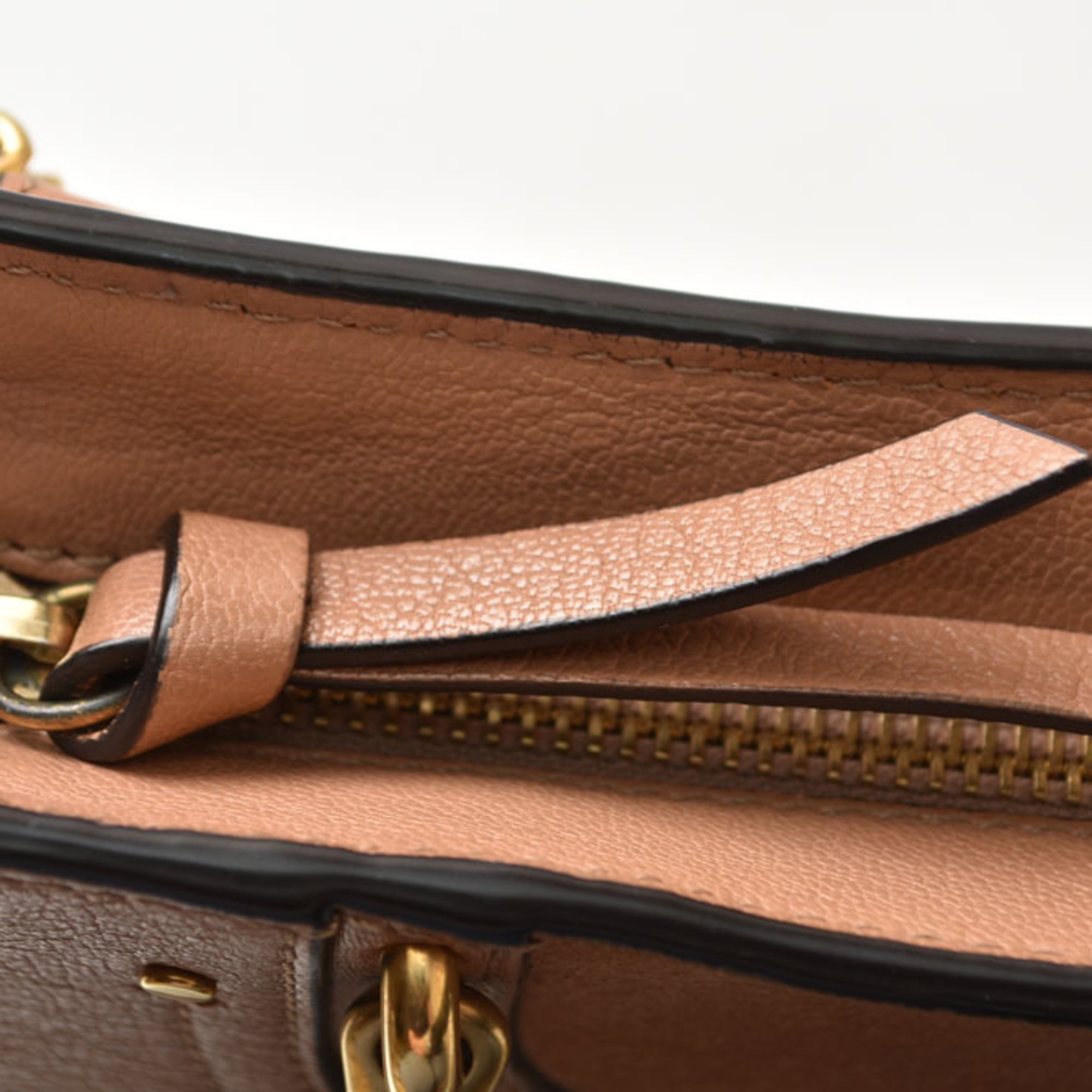 Chloé Pink Beige Leather Handbag Shoulder Bag (Pre-Owned)