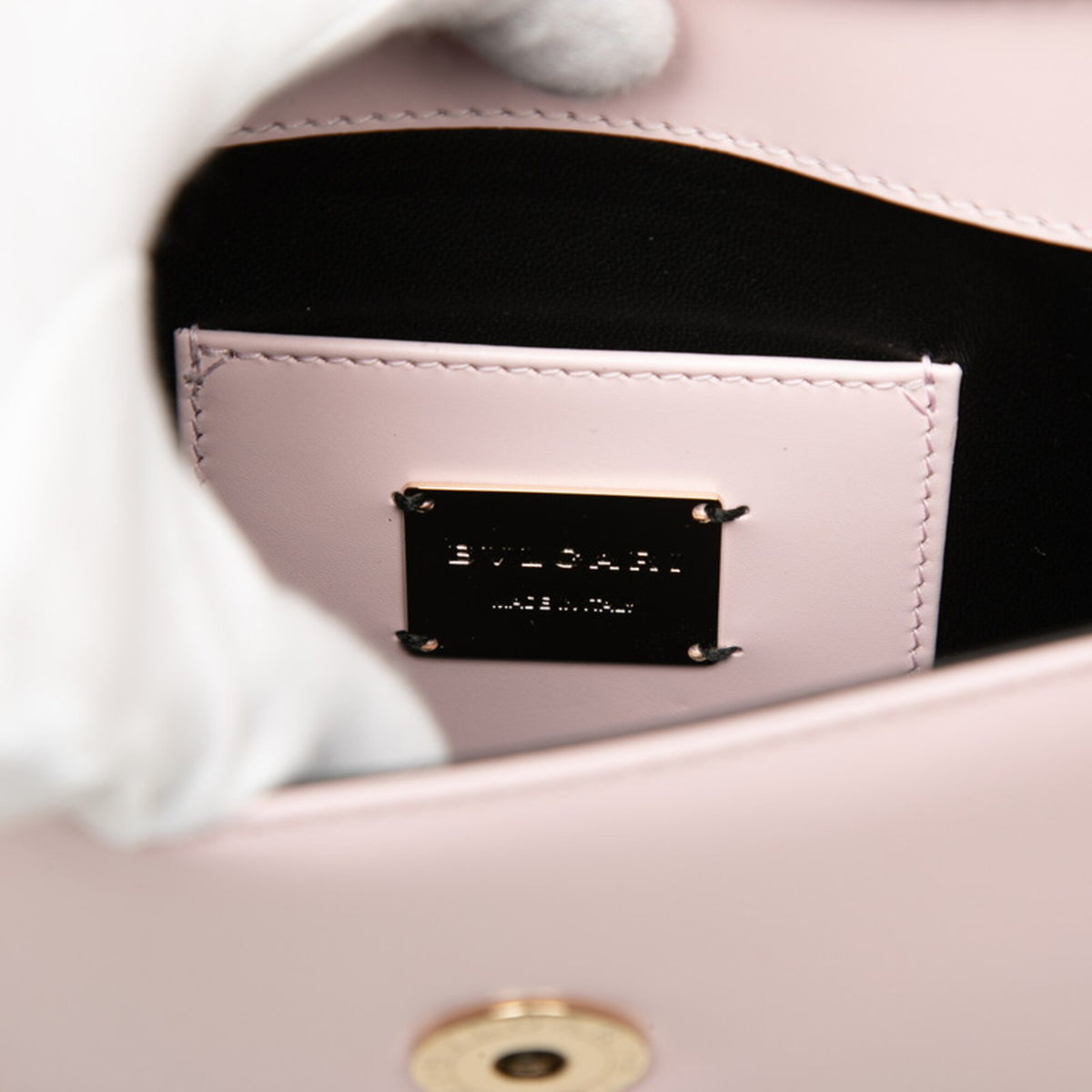 Bvlgari Black Pink Leather Shoulder Bag (Pre-Owned)