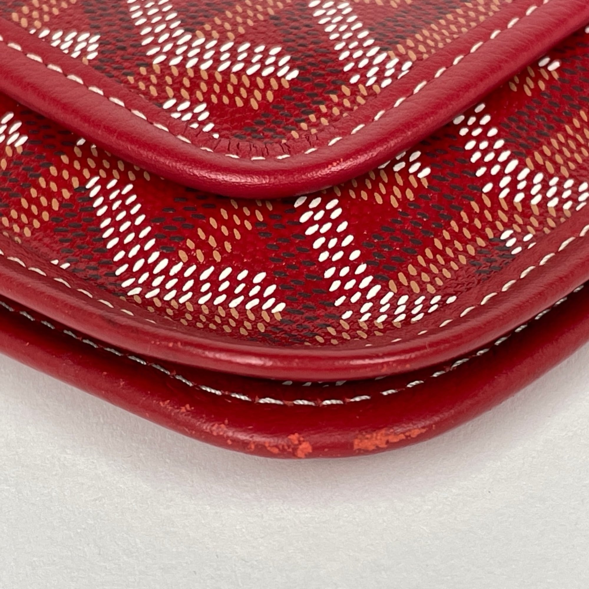 Goyard Red Color Coated Canvas Shoulder Bag (Pre-Owned)