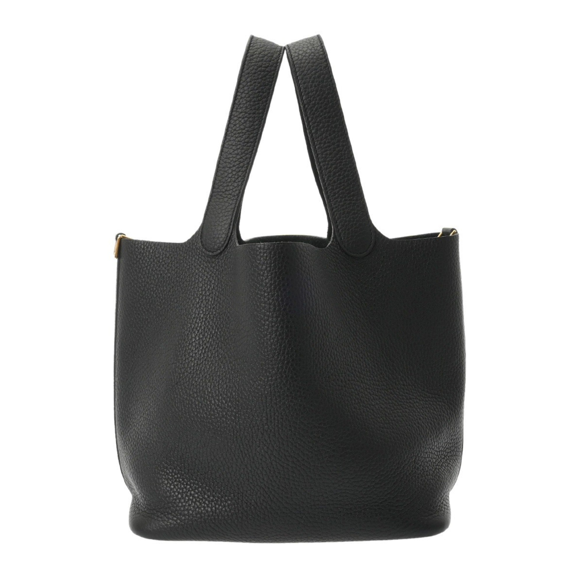 Hermes Black Taurillon Clemence Leather Handbag (Pre-Owned)